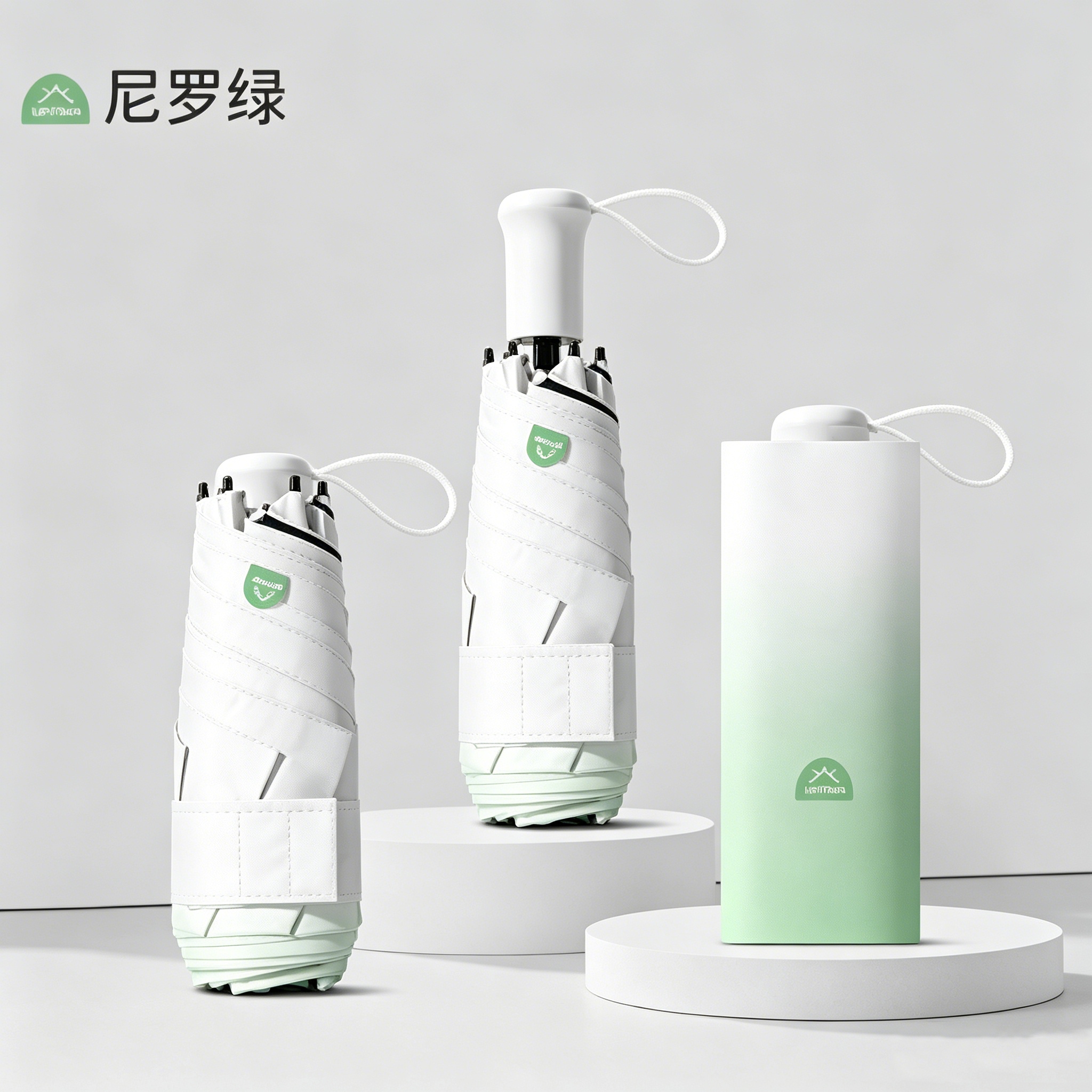 Hengdun's new hidden handle umbrella, macaron gradient color, compact and portable, UV-resistant black rubber-coated sunshade, women's ultra-light palm capsule umbrella, student commuting and travel folding umbrella, can be customized Application Scenario