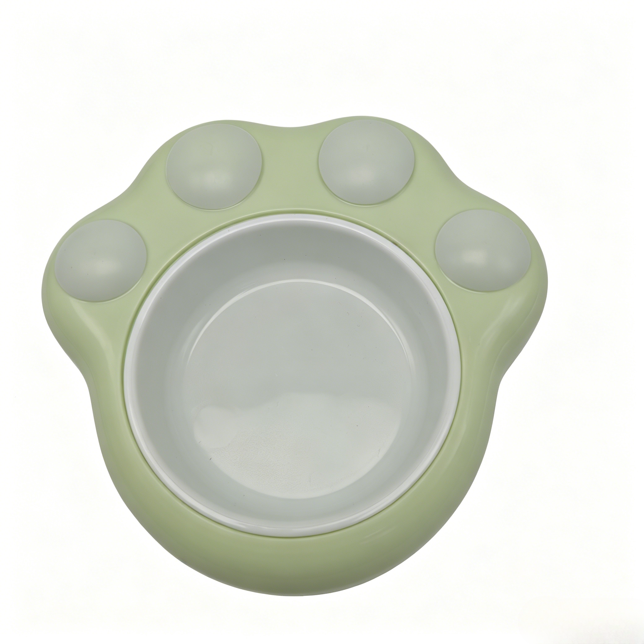 Cat paw bowl, cat bowl PP, cute cat canned food, water bowl, food basin, cat claw-shaped two-piece set pet bowl details Picture