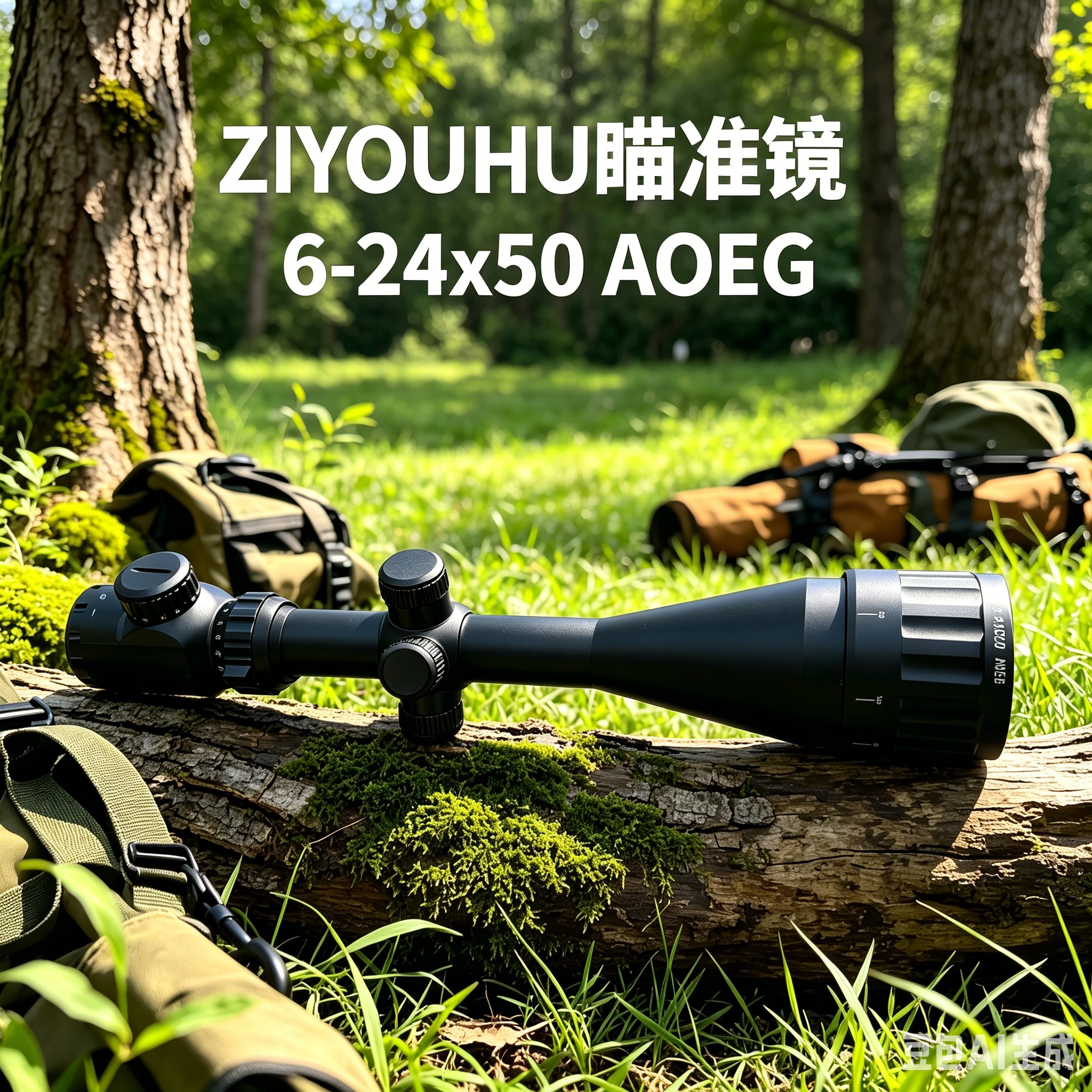 弓箭儿童户外弹弓 黑色瞄准镜绿草地山林风光详情8