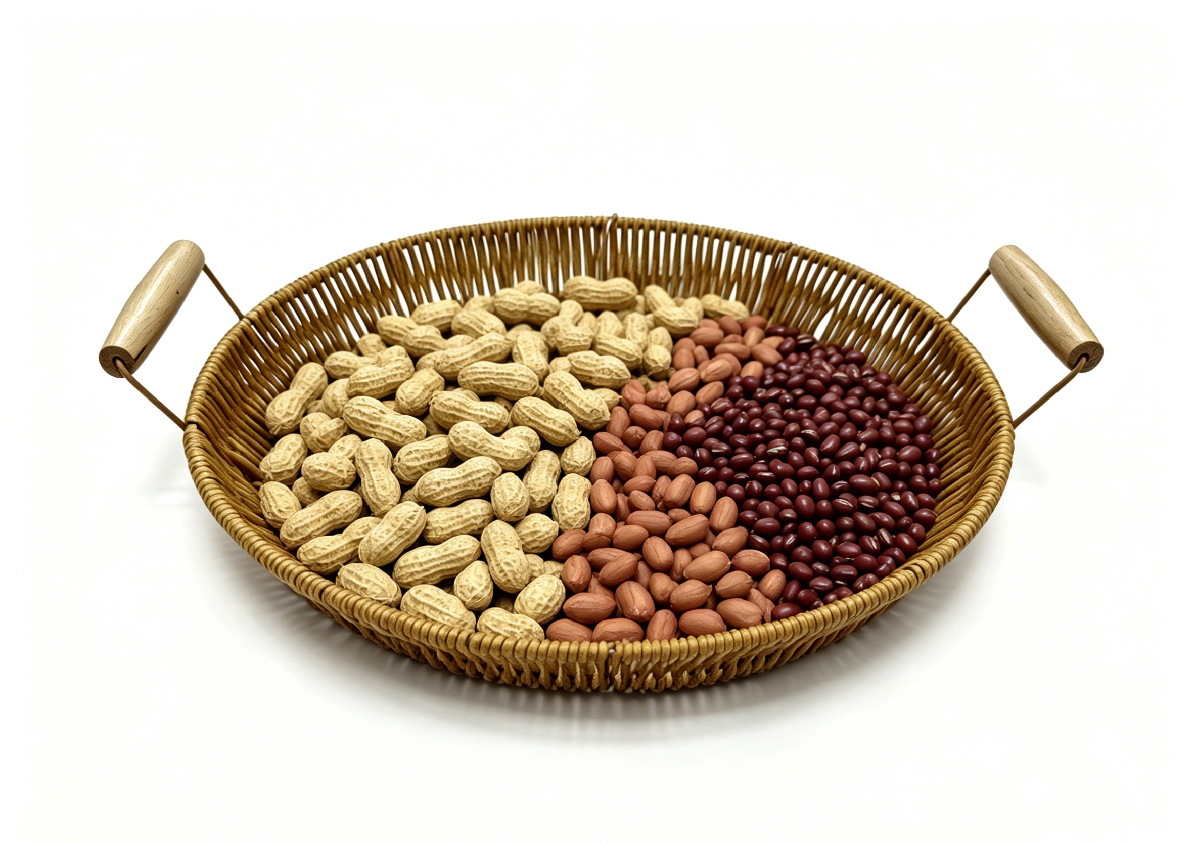 سلة الحلوى المسطحة للبقول موضوعة في سلة الفواكه details Picture