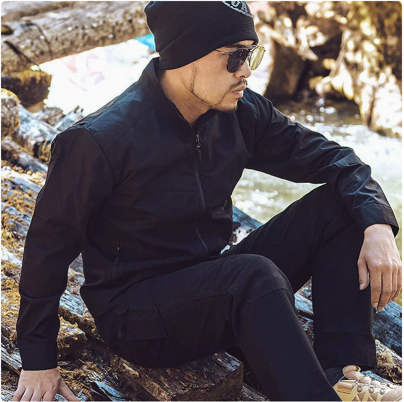 Military enthusiast coat, outdoor training jacket, executive assassin tactical jacket, men's spring and autumn windproof, waterproof and wear-resistant stand-up collar suit Item Picture