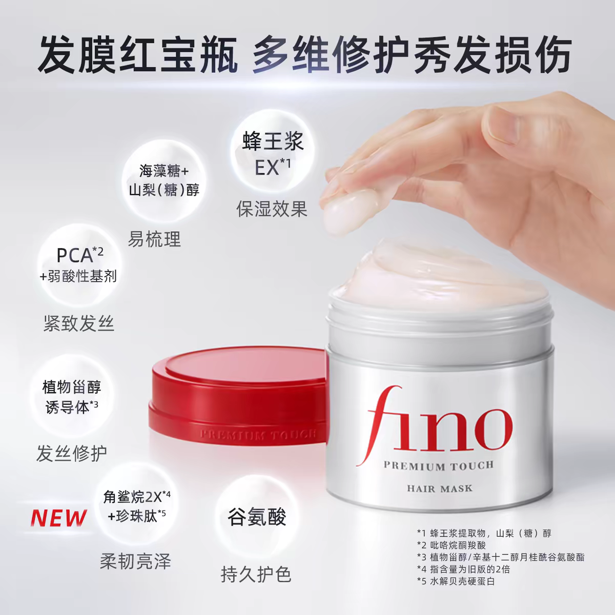 قاعة المولود المستورد (Fino Feno Fino) تحتوي على 230G لإصلاح ترميم الشعر الأحمر، وهي قاعة مولدات مستوردة أصلية Specification image