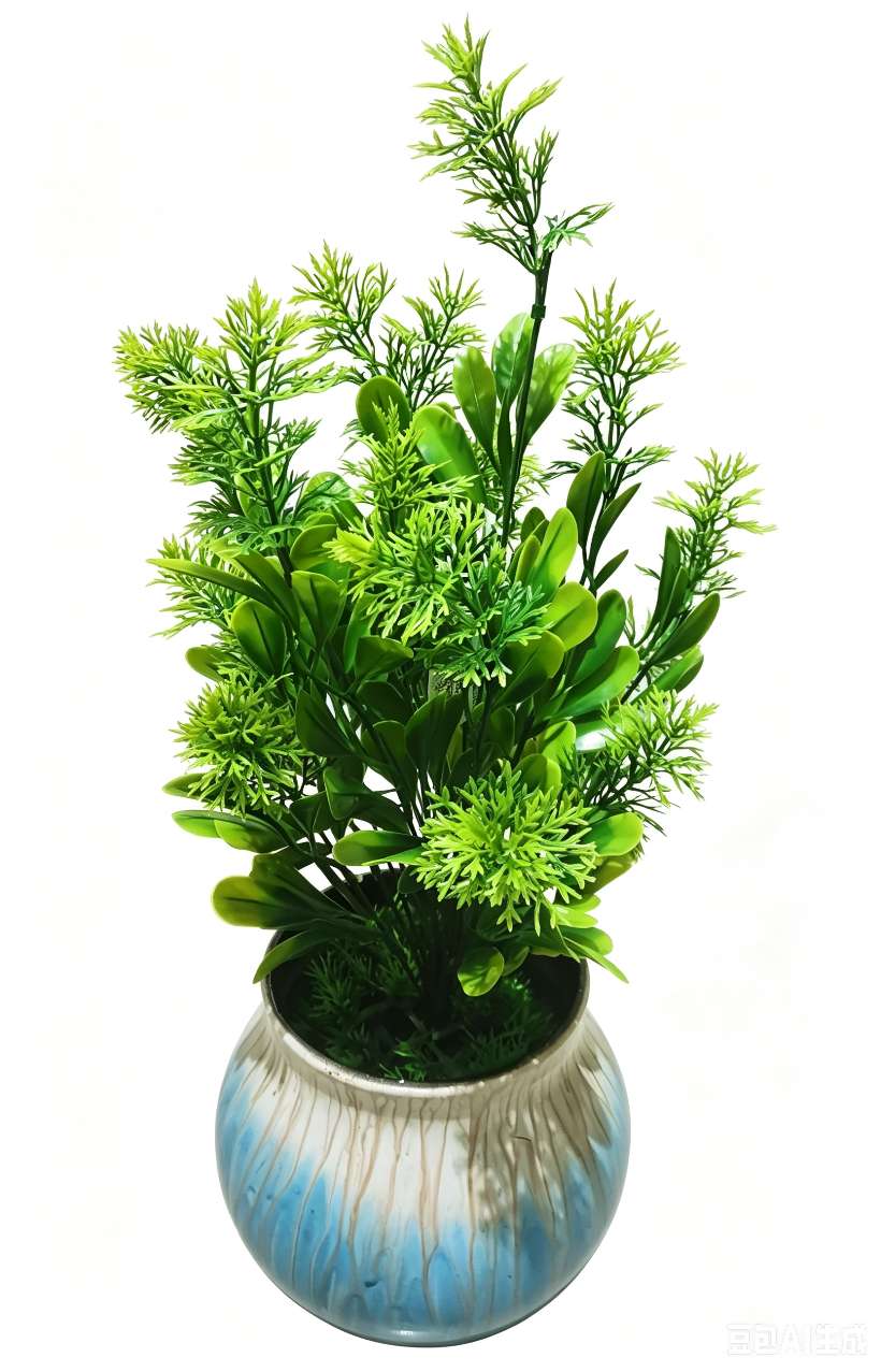 仿真水草树 18叉柳叶松草树  仿真绿植塑料草