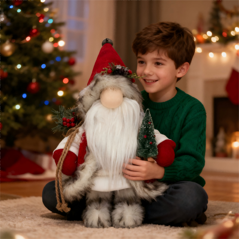 ZURU red hat Santa Claus doll, Christmas dwarf, Christmas gnome decorative item