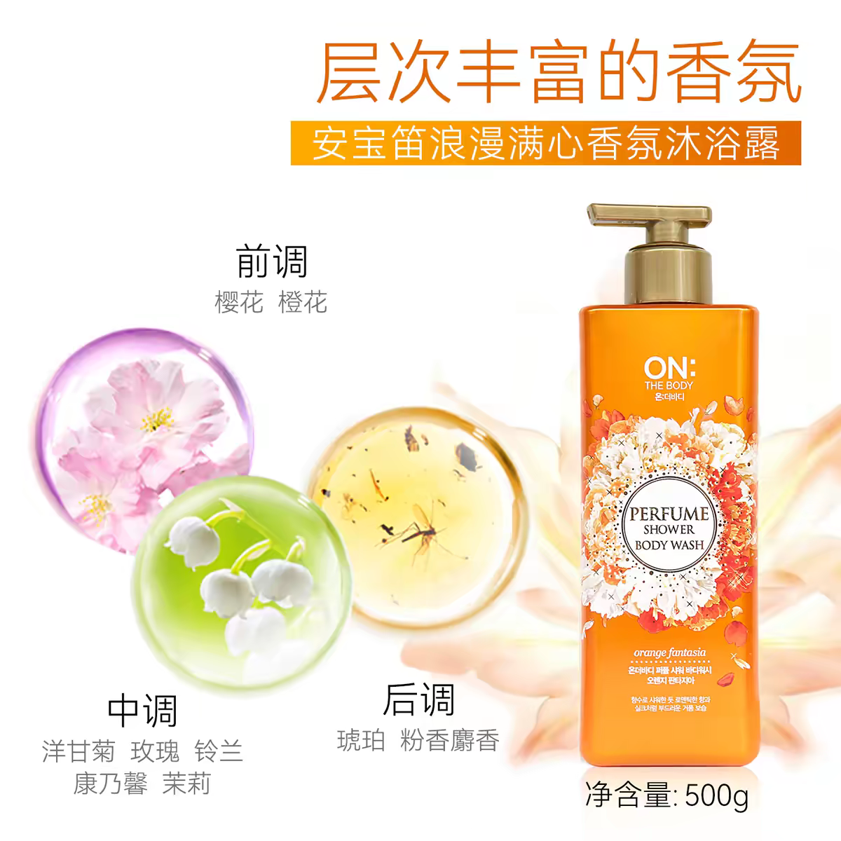 وتستورد جمهورية كوريا عطر LG On Anpdy، حيث تغسل المادة 500ml من العطور غتسال Specification image