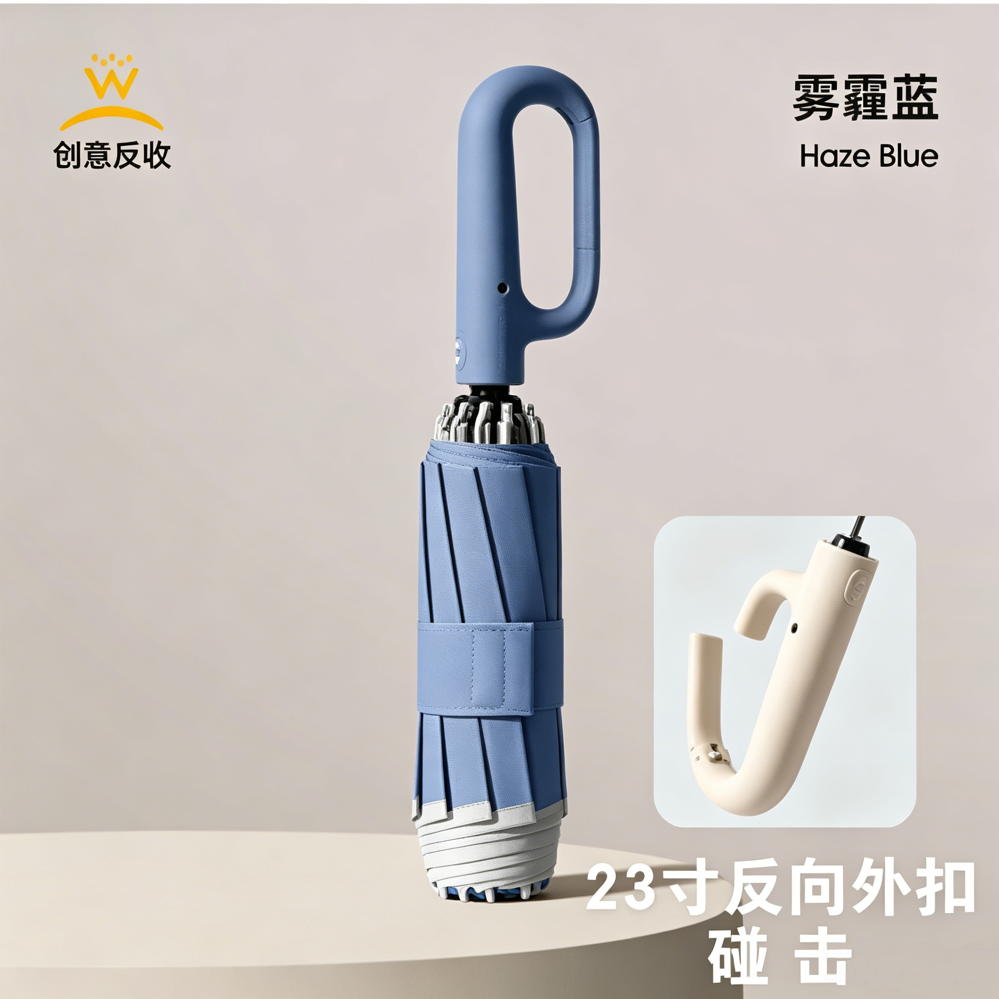 Hengdun anti-dirty hand reverse folding fully automatic umbrella 23-inch large size reverse folding design, no dripping when getting in and out of the car in the rain, thick black rubber full shading, sun protection, wind resistance, portable three-fold, men's and women's business umbrella, suitable for both weather and rain Application Scenario