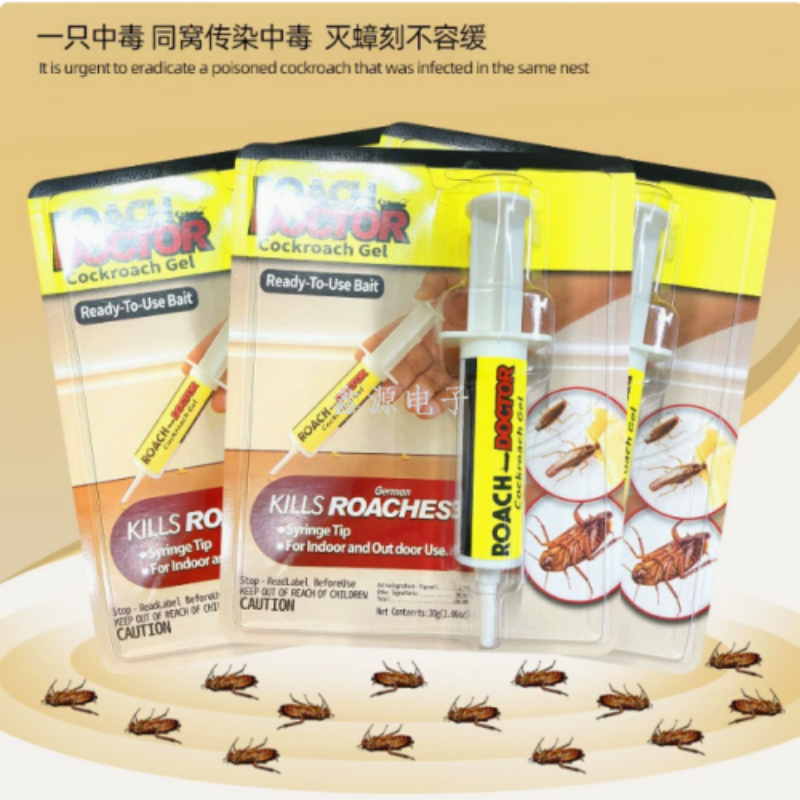 跨境蟑螂药批发驱虫灭蟑针筒型灭杀蟑螂神胶饵器