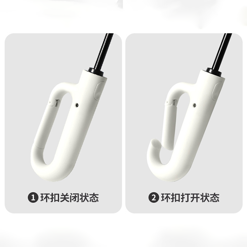 Hengdun 25-inch forward inner ring buckle automatic umbrella, ten-bone reinforced wind-resistant black rubber coating, super strong sun protection and sunshade umbrella, one-button fully automatic opening and closing, hanging hook design, enlarged for two people, portable folding, all-weather and all-weather umbrella details Picture