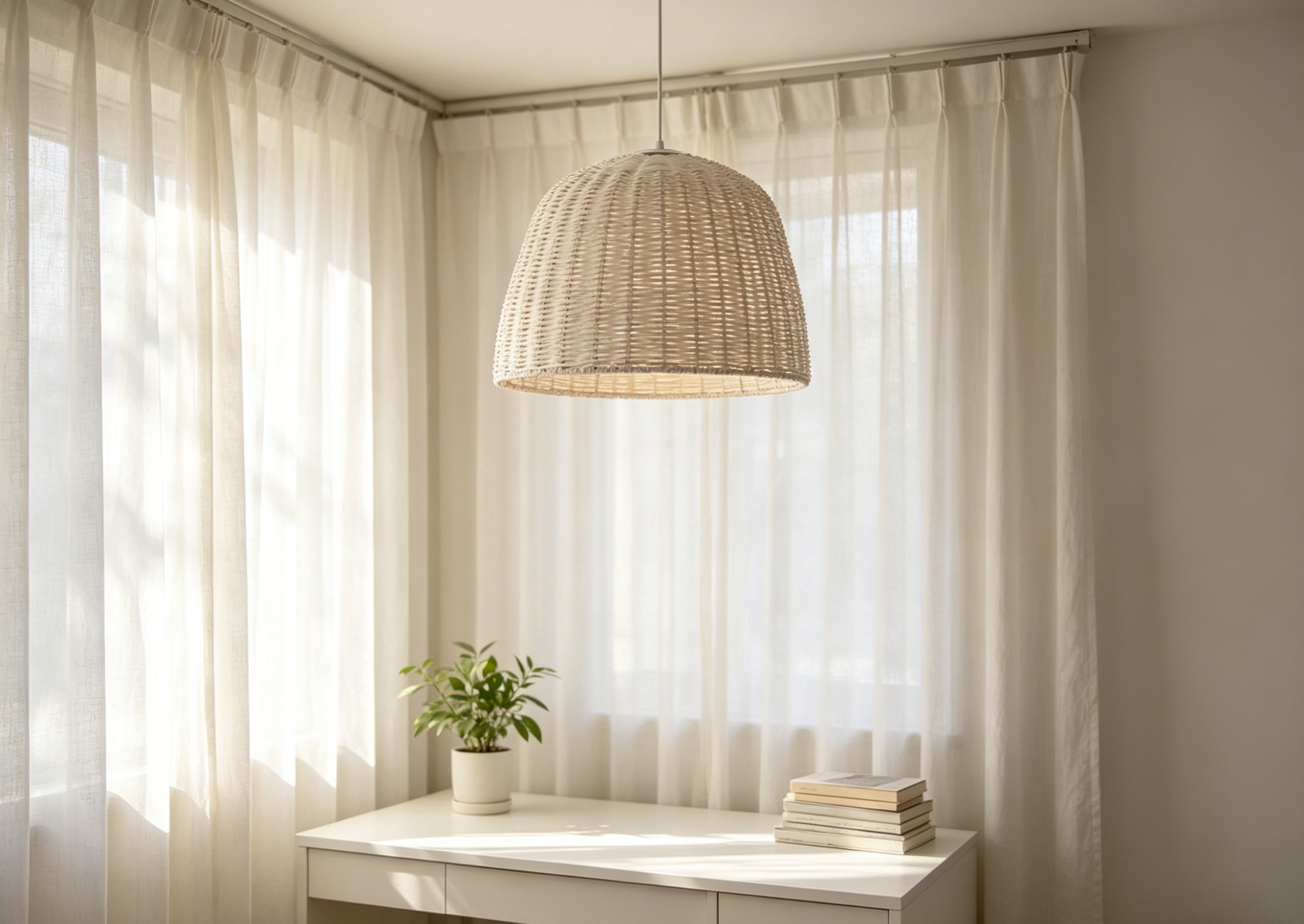 White natural white vine closely woven Mid-Autumn Festival lantern lampshades, study and bedroom chandelier lampshades, dining room retro-style decorative lampshades, homestay decorative lampshades, country-themed dining room lampshades Specification image