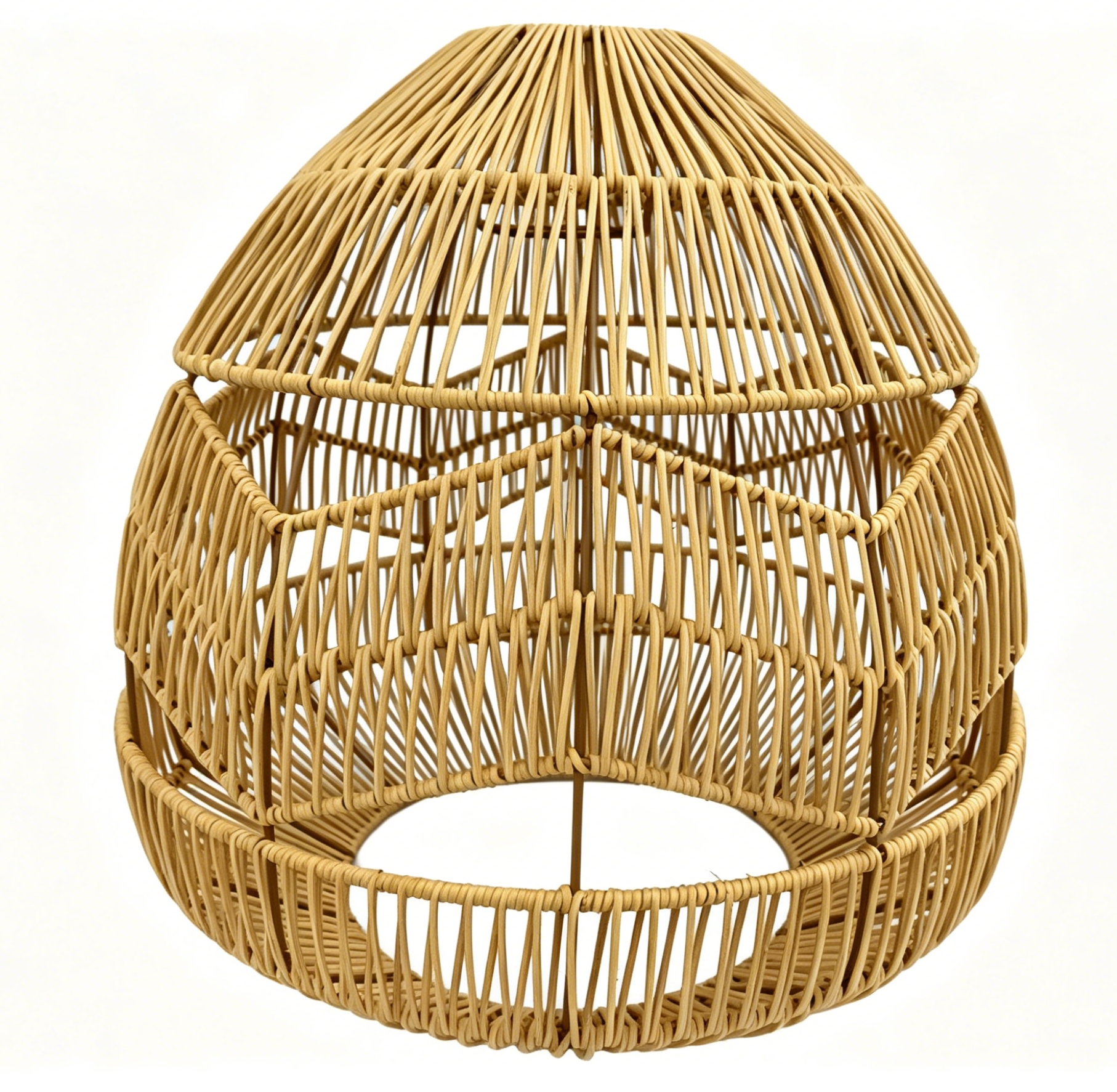 Light brown natural white vine closely woven Mid-Autumn Festival lantern lampshades, study and bedroom chandelier lampshades, dining room retro-style decorative lampshades, homestay decorative lampshades, country-themed dining room lampshades. 162416433