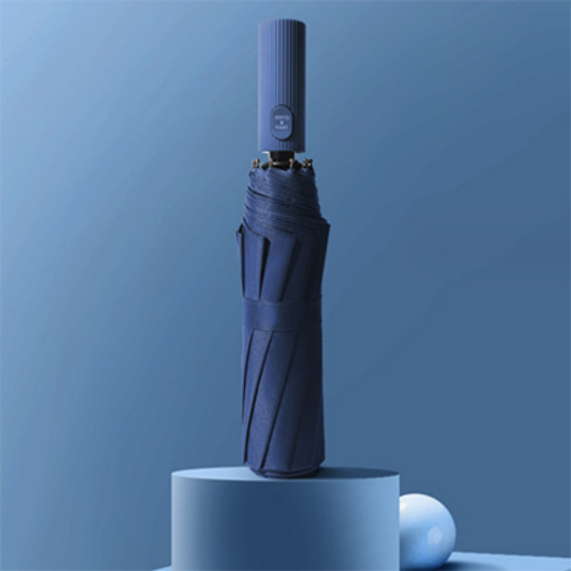 Hengdun vertical anti-slip handle fully automatic folding umbrella, one-click opening and closing, black rubber full shading, sun protection and UV protection, suitable for both sunny and rainy days, simple solid color, enlarged umbrella surface, reinforced umbrella ribs, wind-resistant, portable, men's and women's commuting and business umbrella