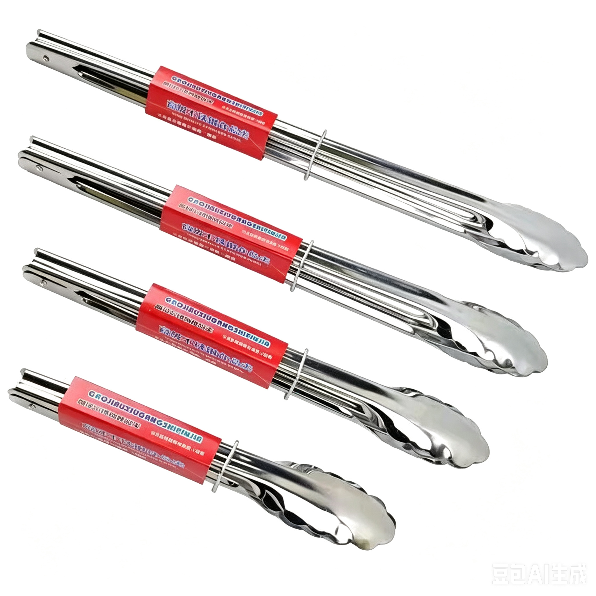 Light green handle, red apple and watermelon double-head peeler, four-sided chopping knife, kitchen three-in-one knife Item Picture