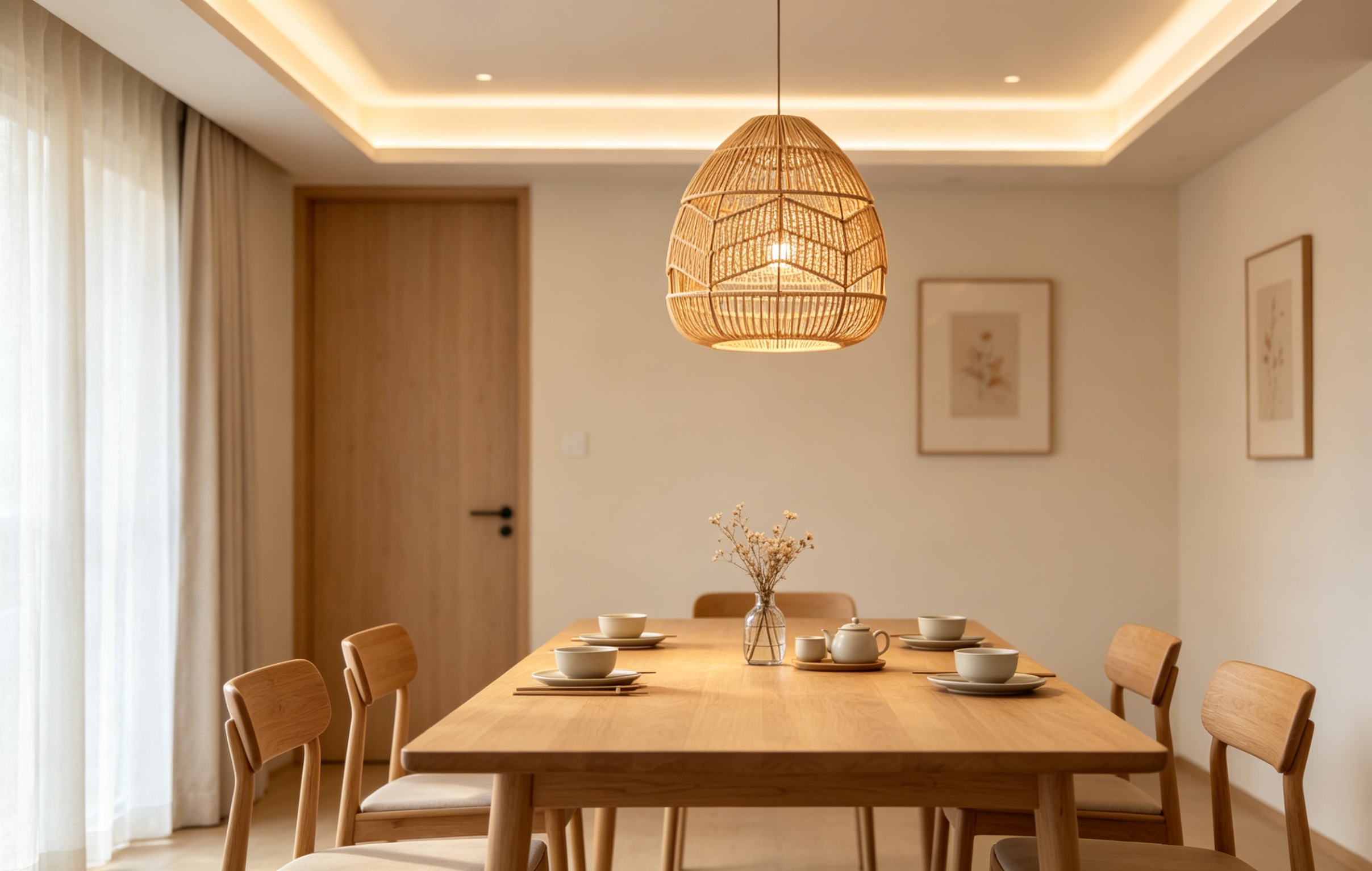 Light brown natural white vine closely woven Mid-Autumn Festival lantern lampshades, study and bedroom chandelier lampshades, dining room retro-style decorative lampshades, homestay decorative lampshades, country-themed dining room lampshades. 162416433 details Picture