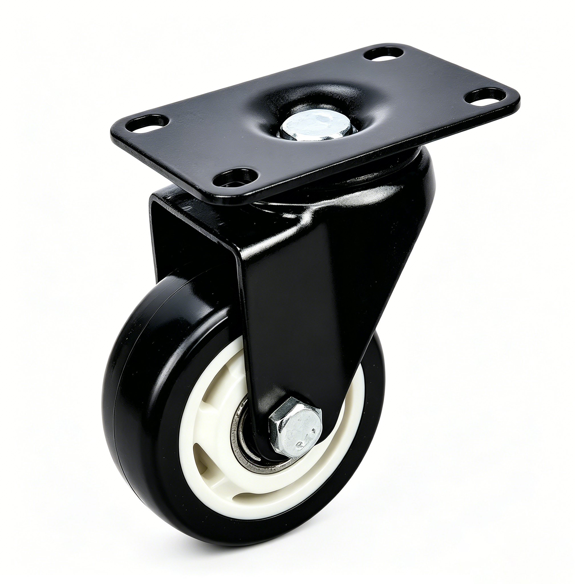 Black swivel wheel 360-degree rotating silent load-bearing pulley universal furniture table and chair accessories