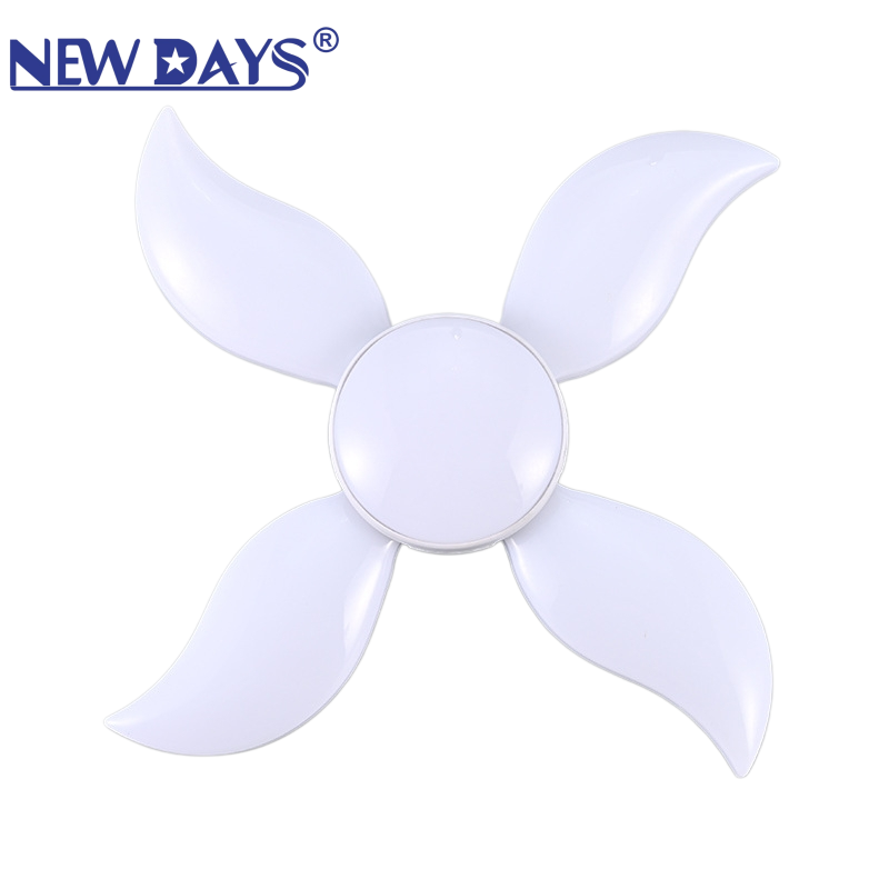 NEWDAYS品牌跨境新品LED灯泡叶子灯，芒果灯四叶+1护眼折叠灯，螺E27口节能高亮照明灯灯炮叶子灯球泡