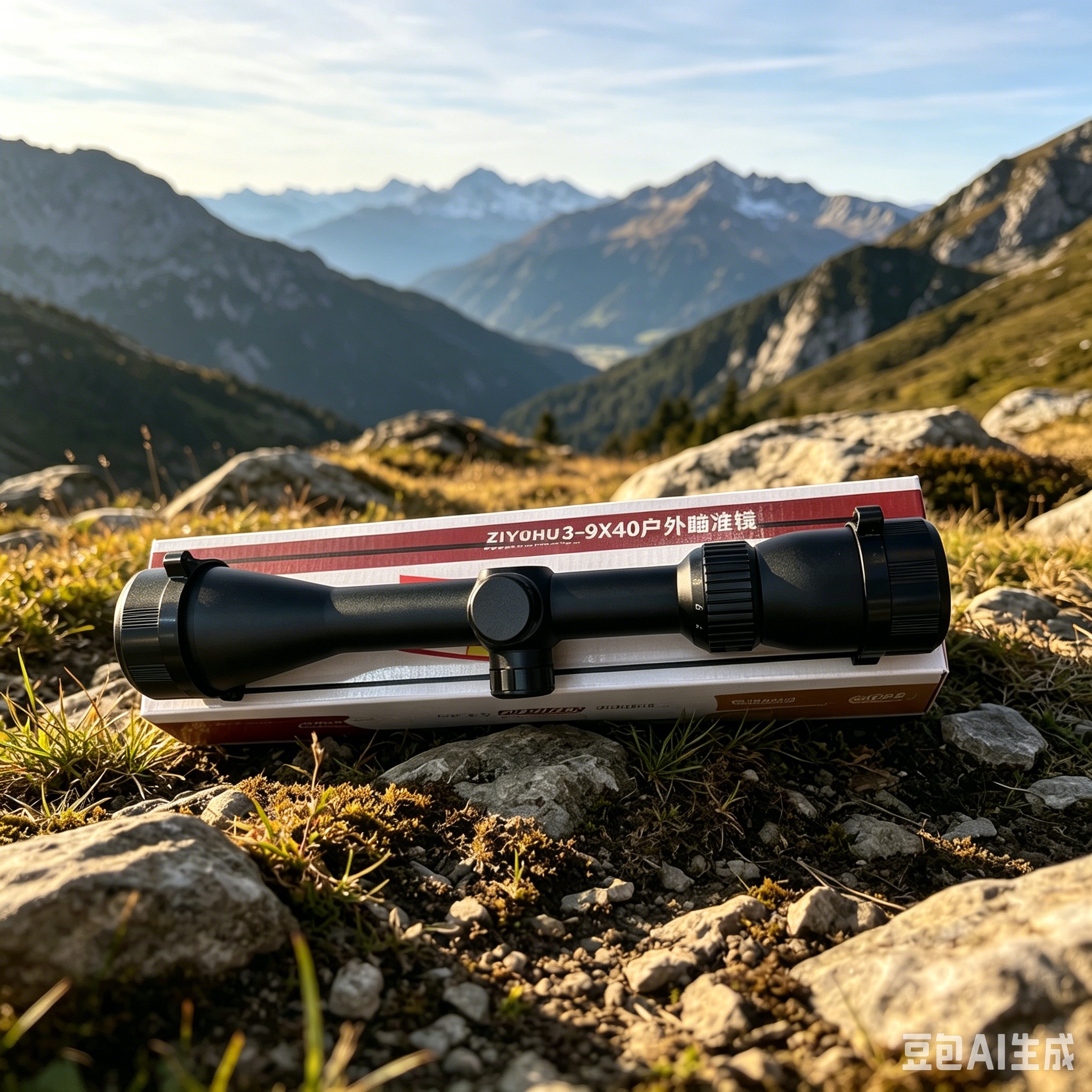 弓箭儿童户外黑色瞄准镜岩石草地拍摄山景详情9