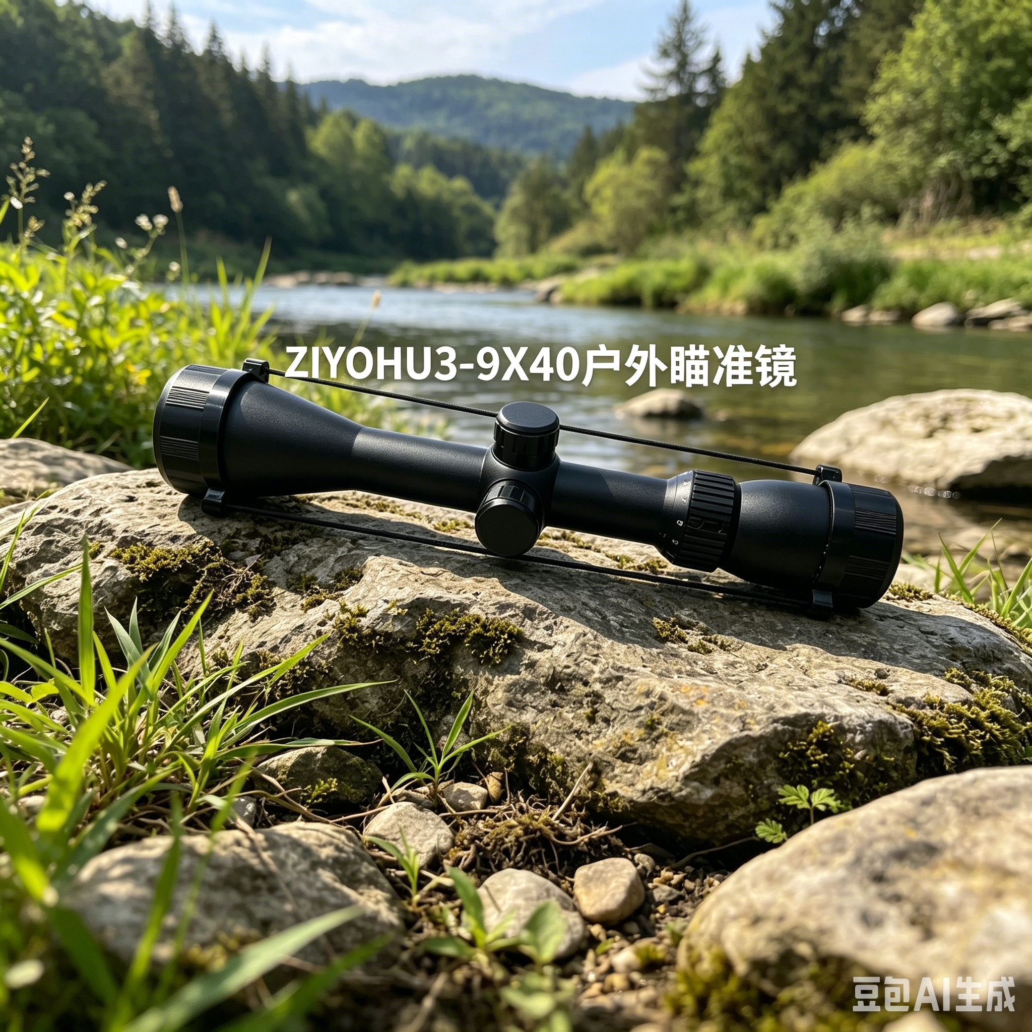 弓箭儿童户外黑色瞄准镜岩石草地拍摄山景详情8