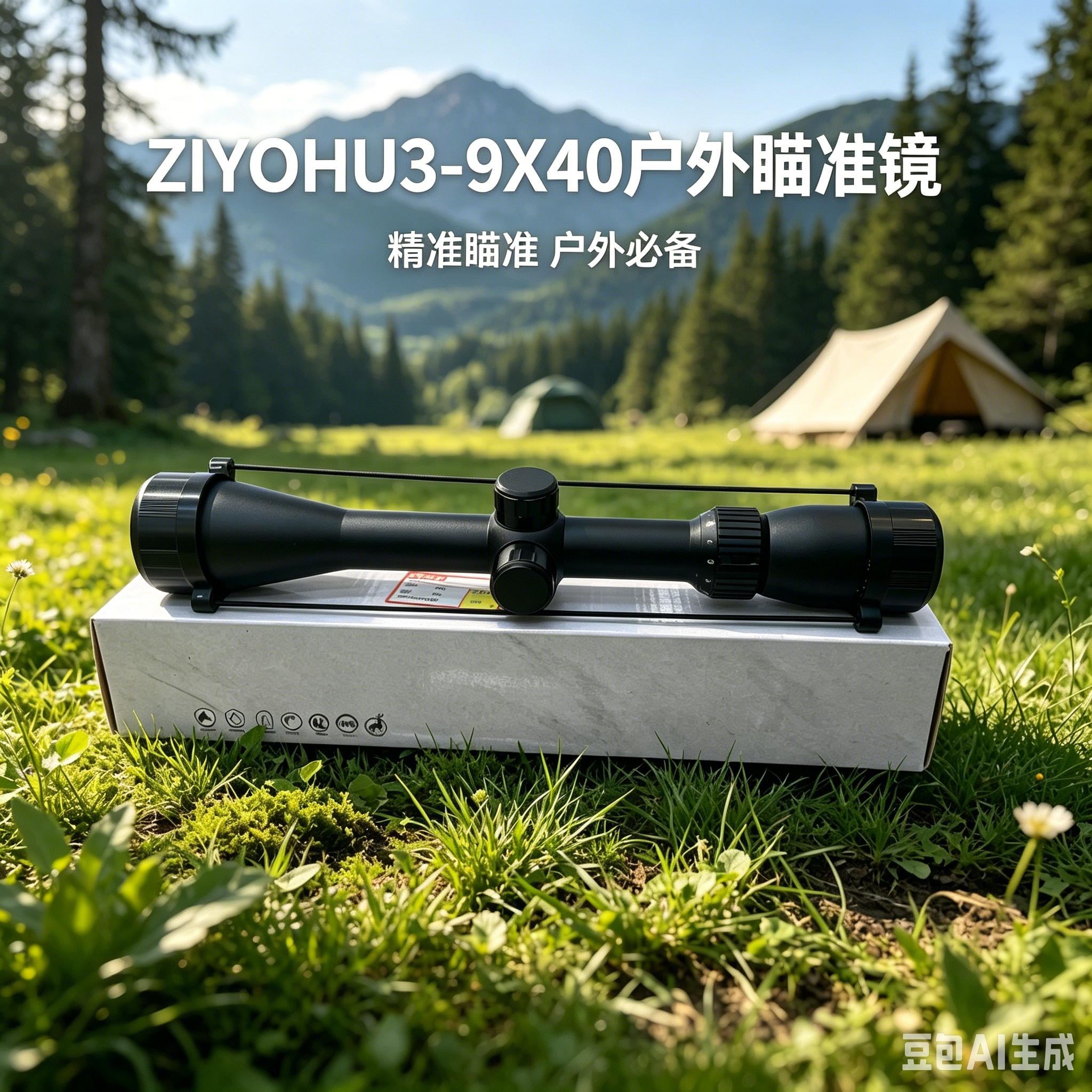 弓箭儿童户外黑色瞄准镜岩石草地拍摄山景详情7