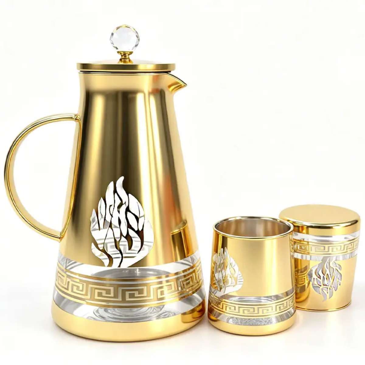 مجموعة أطباق زجاجية من الطراز العربي لأكواب الشاي في شهر رمضان Item Picture