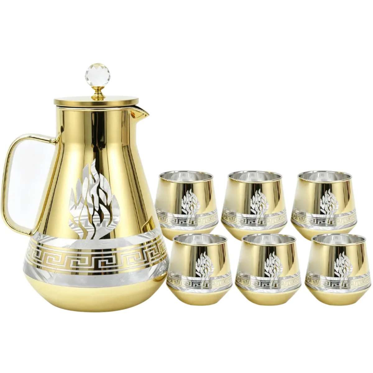 مجموعة زجاجات زجاجية من الطراز العربي لأكواب الشاي، شهر رمضان Item Picture