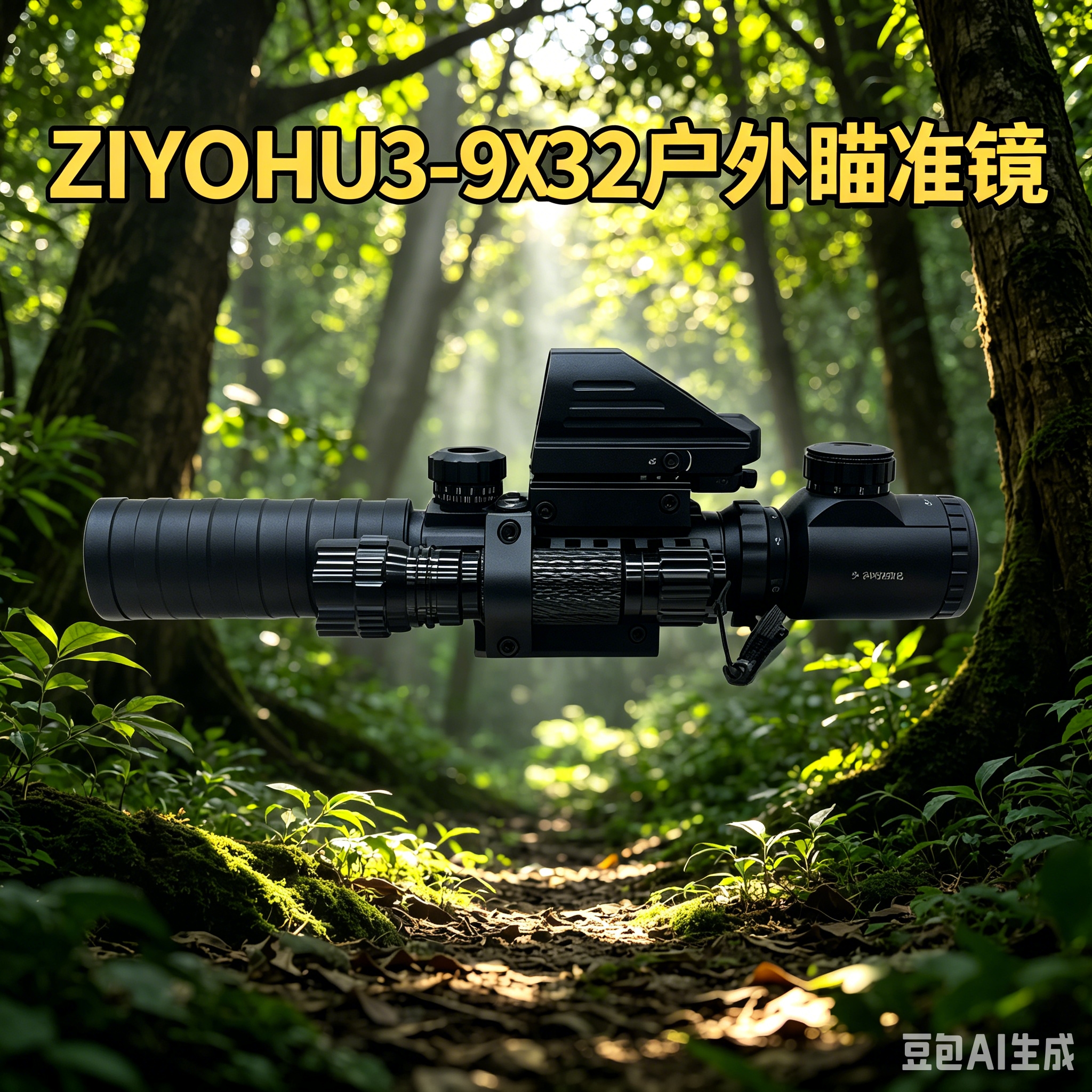 黑色瞄准镜 其他光学仪器 高清夜视瞄准镜 可调倍率