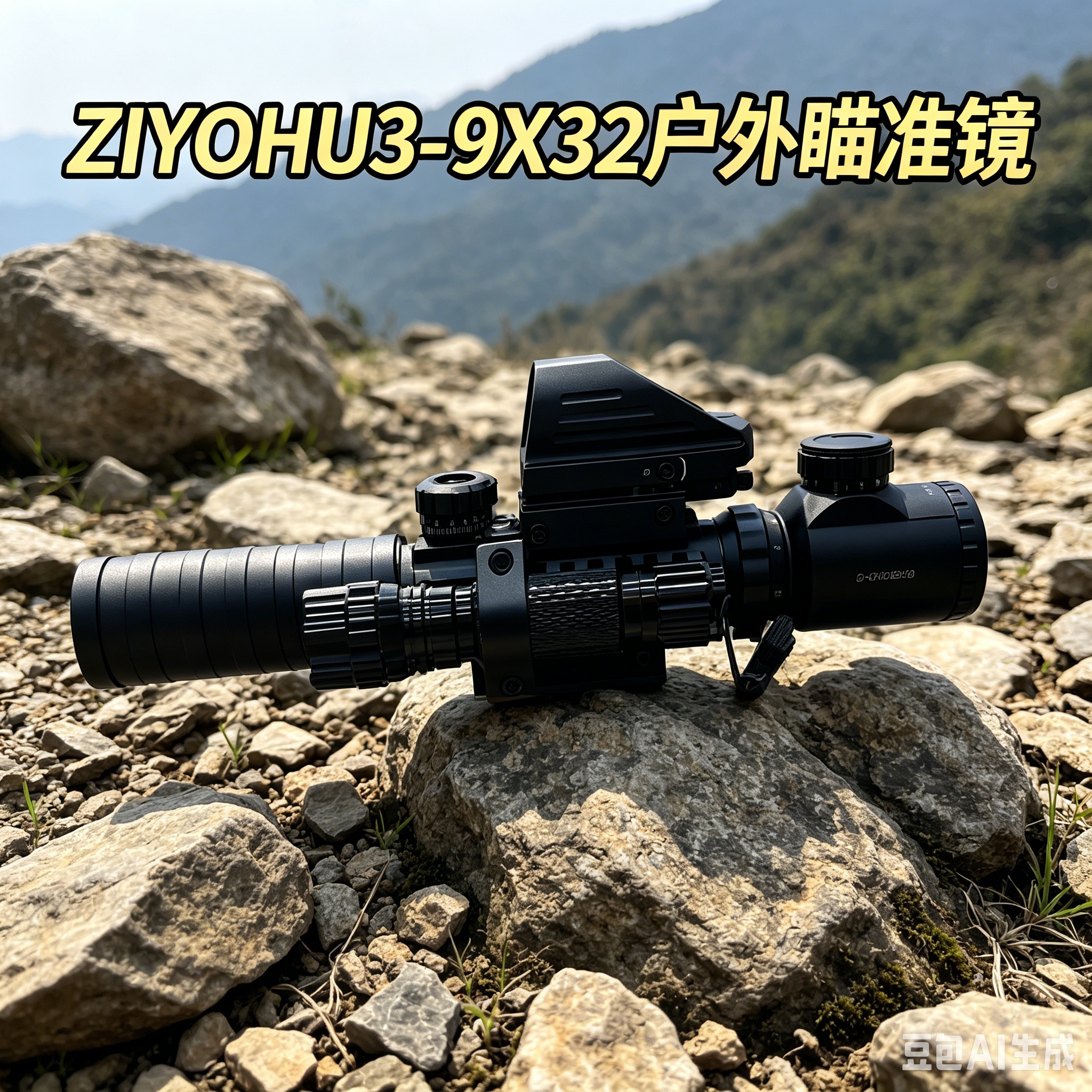 黑色瞄准镜 其他光学仪器 高清夜视瞄准镜 可调倍率详情10