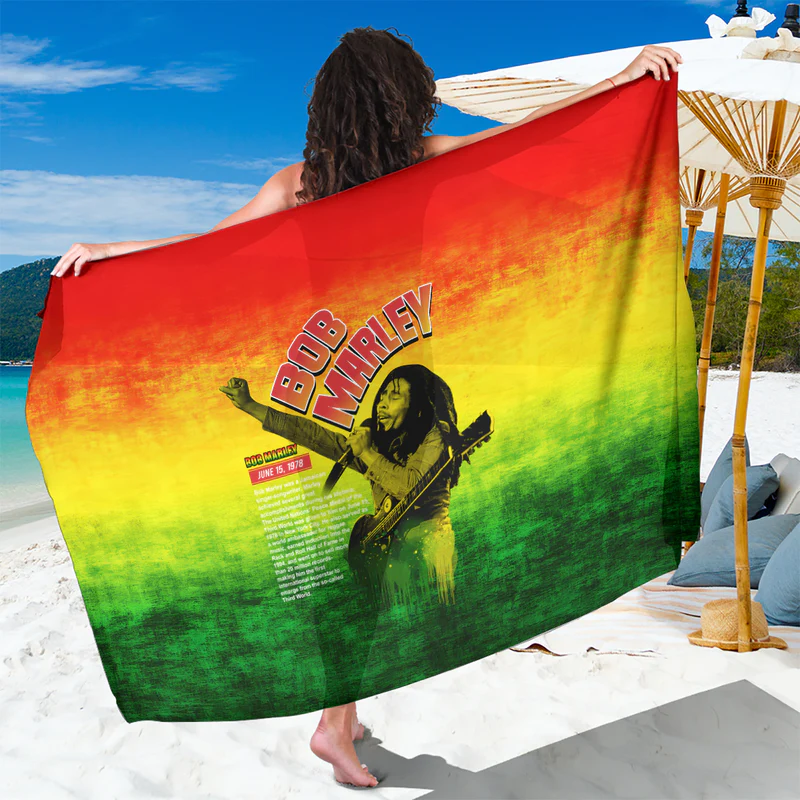 African region cotton Bob Marley Black spirit beard skirt Sarong Pareo skirt custom flower pattern Qni shawl style Lungi