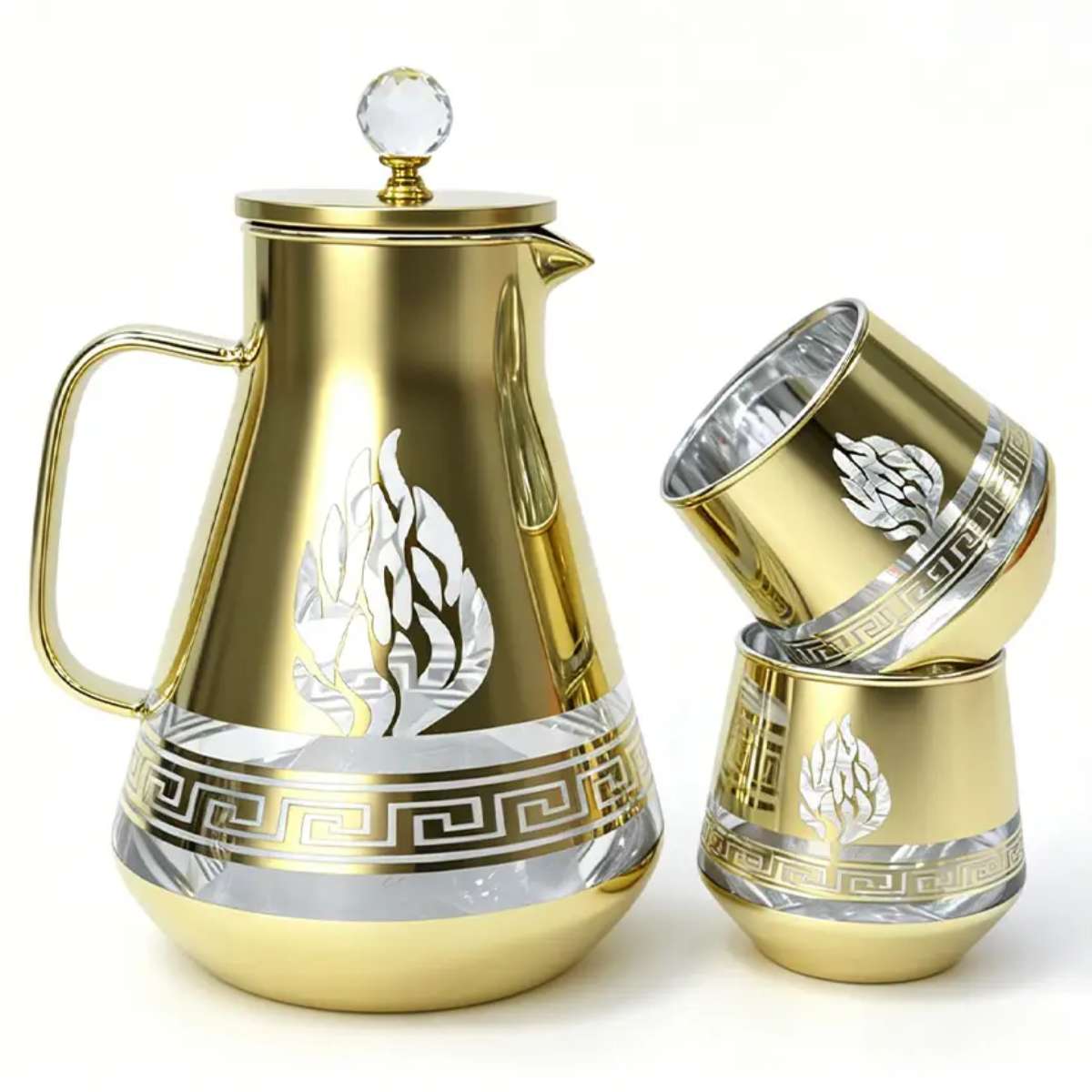 مجموعة زجاجات زجاجية من الطراز العربي لأكواب الشاي، شهر رمضان Specification image