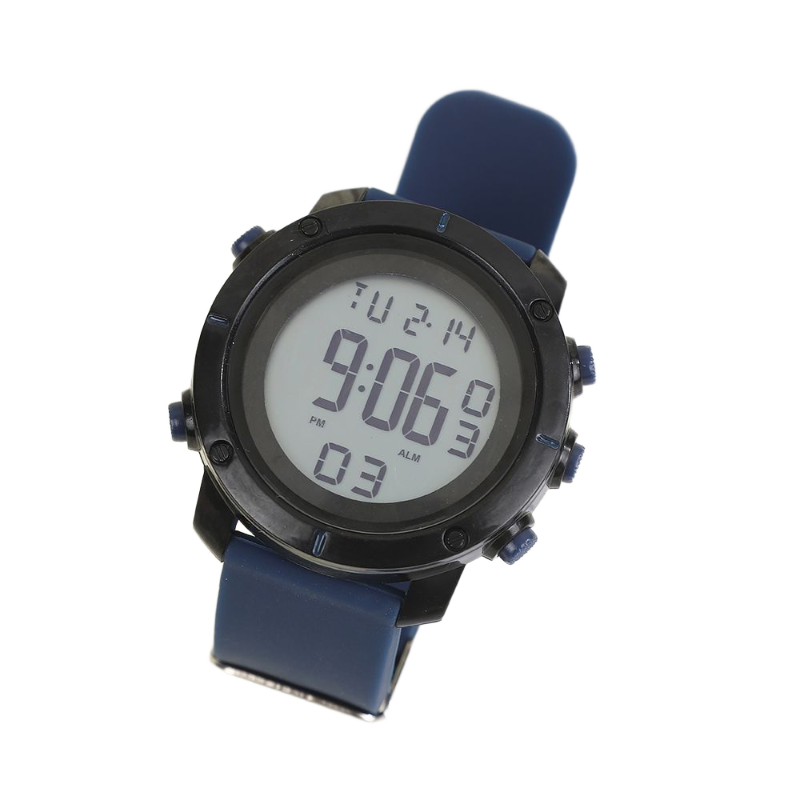 FUYADA high-quality waterproof electronic watch, luminous alarm clock, multi-functional electronic watch, silicone strap, skin-friendly alloy case, durable and shock-resistant, cool sporty style electronic watch Item Picture