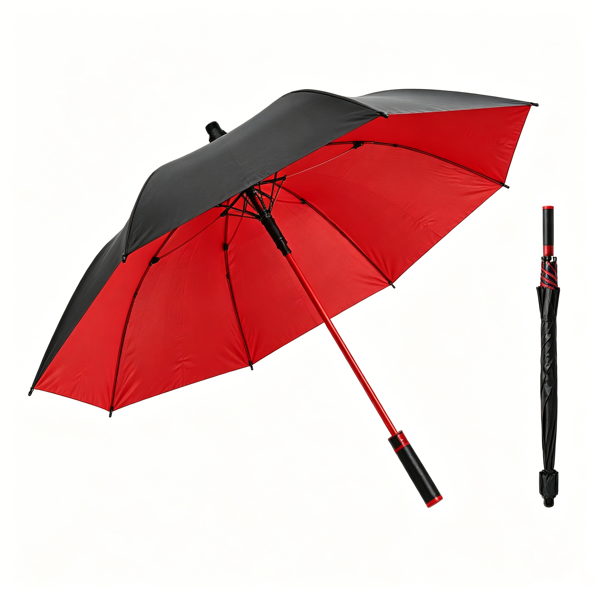 Hengdun vehicle-specific waterproof straight pole umbrella comes with a water storage and storage cover, no water dripping when folded. It has a large double-person umbrella surface and reinforced ribs, resistant to strong winds. It is a sun umbrella for outdoor sun protection and rain protection. It is a business gift long umbrella that can be customized details Picture
