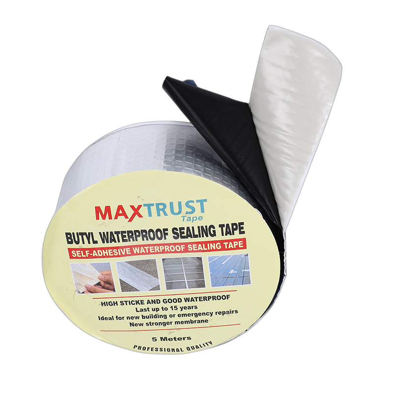 Butyl waterproof tape, aluminum foil butyl tape, repair tape, leak repair, heat insulation and sealing tape, 5m Item Picture