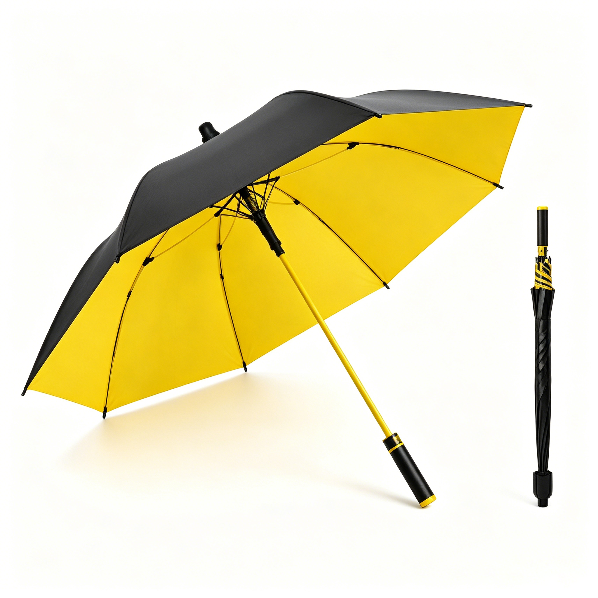 Hengdun vehicle-specific waterproof straight pole umbrella comes with a water storage and storage cover, no water dripping when folded. It has a large double-person umbrella surface and reinforced ribs, resistant to strong winds. It is a sun umbrella for outdoor sun protection and rain protection. It is a business gift long umbrella that can be customized