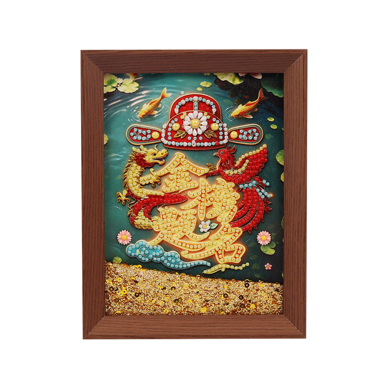 "8-inch Flowing sand Diamond Atmosphere Desktop Decorative Art and cultural Creative Gift of 'Golden List Success'. Item Picture