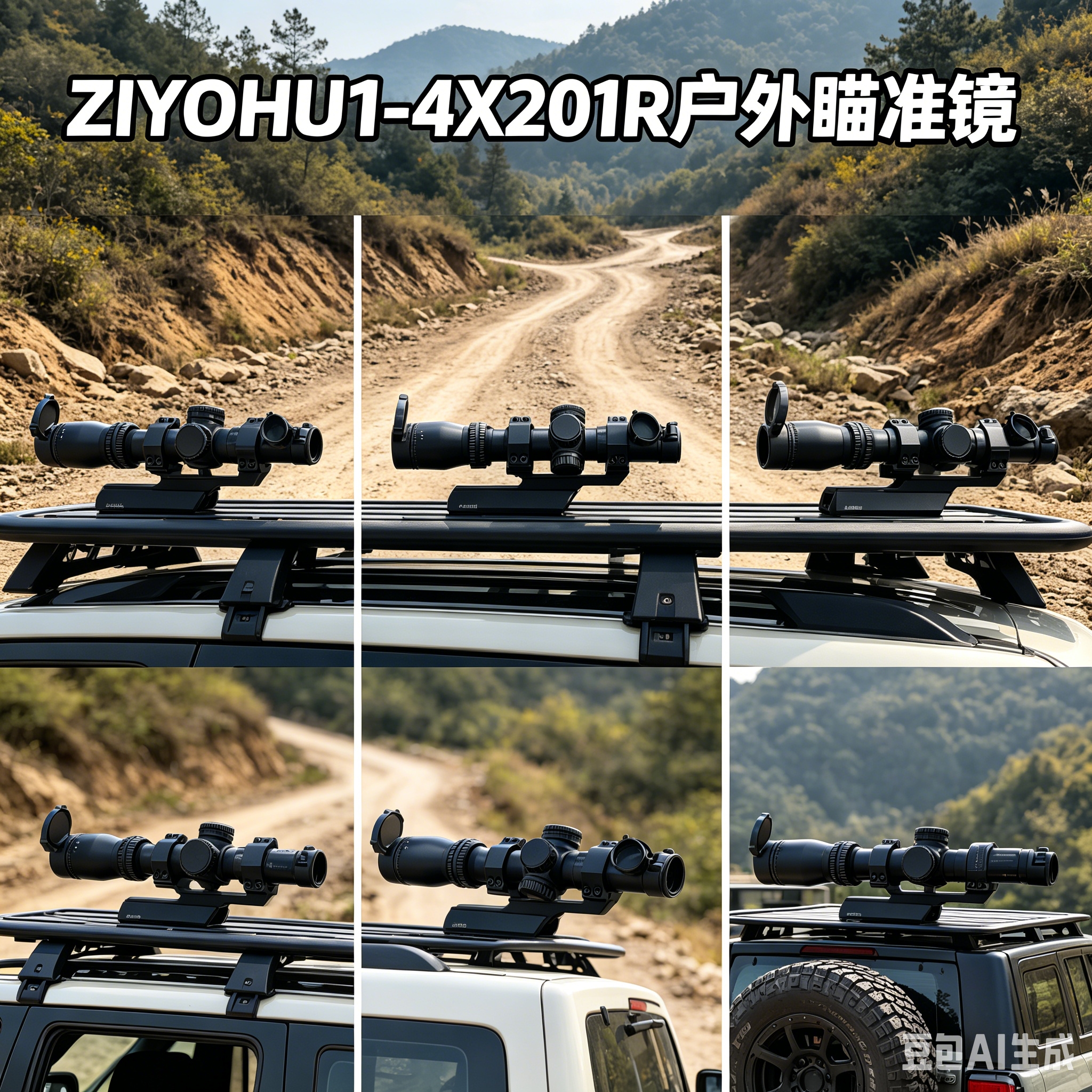 Ziyohu 1-4X20IR black outdoor sight with dual-sided lens cap focusing knobs details Picture