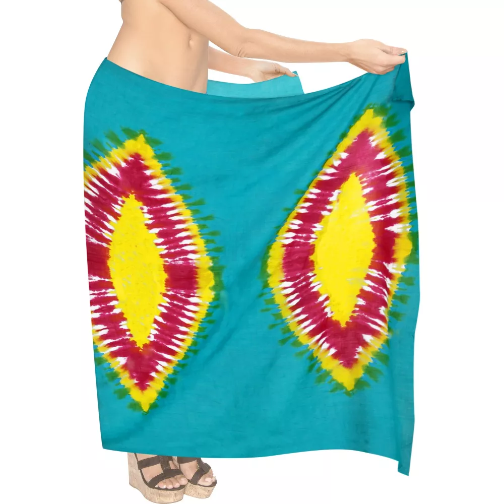 South American cotton fabric canga towel skirt Sarong Pareo skirt custom pattern Qni shawl style