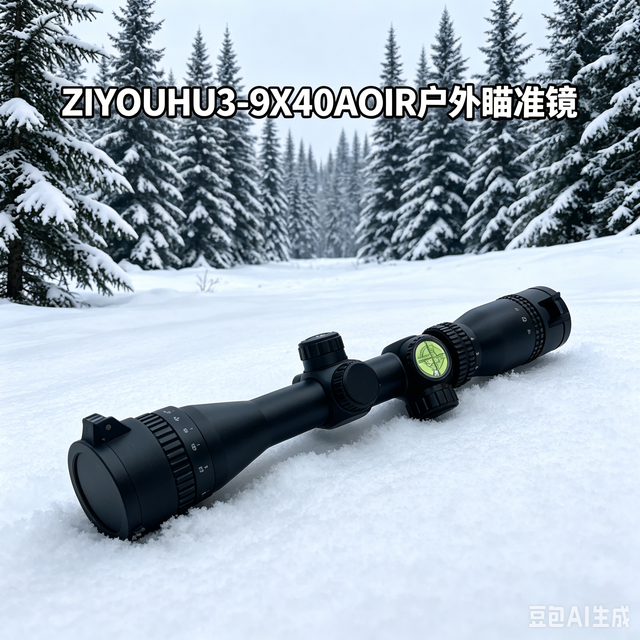 ZIYOHU1-4X20IR黑色户外红外瞄准镜 适配弓箭儿童户外使用 含可翻转保护盖调焦环导轨安装座详情7