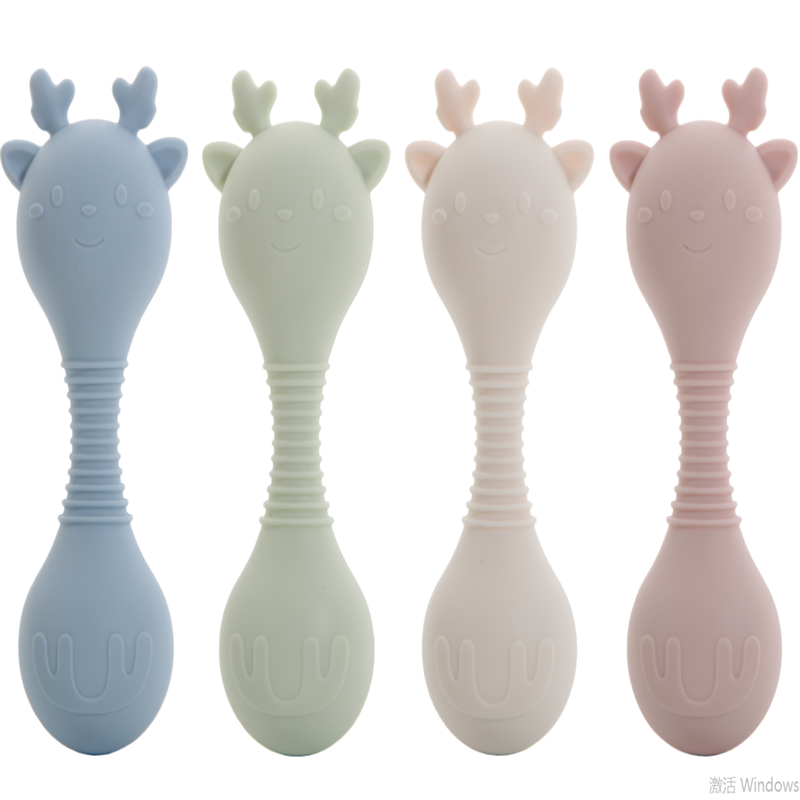 Fruit shell, colorful deer-shaped baby rattle, rattle, wind chime