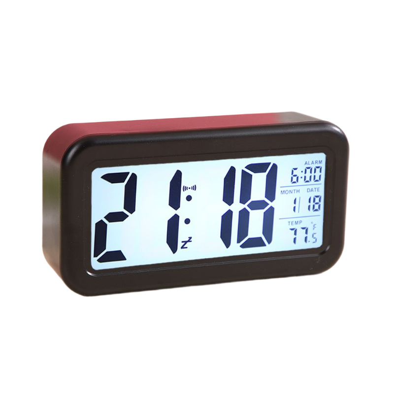 FUYADA alarm clock with voice time announcement, large screen, soft night light that is not dazzling, a special wake-up tool for students, desktop night light digital alarm clock, multi-functional silent snooze desktop timing alarm clock Item Picture