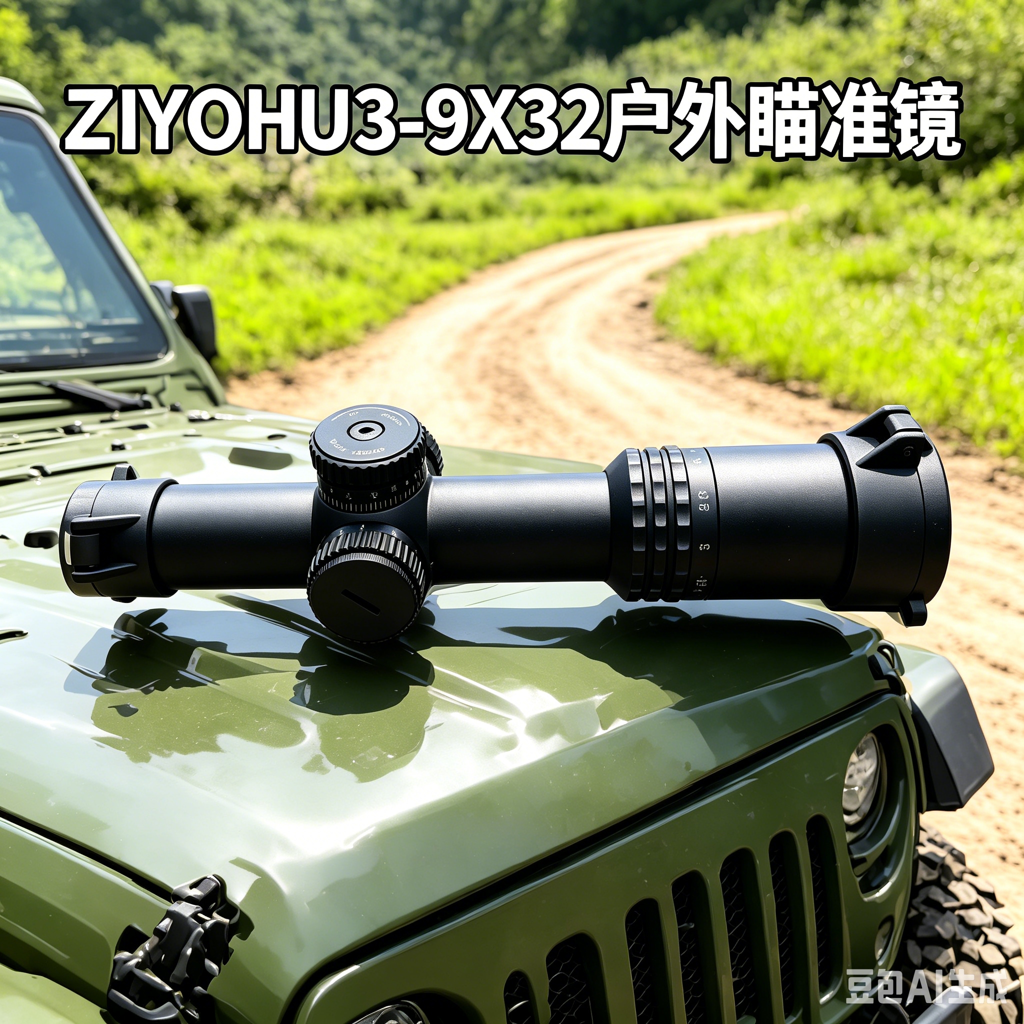 Black outdoor sight, 30mm objective lens, waterproof and anti-fog, suitable for various firearms Application Scenario