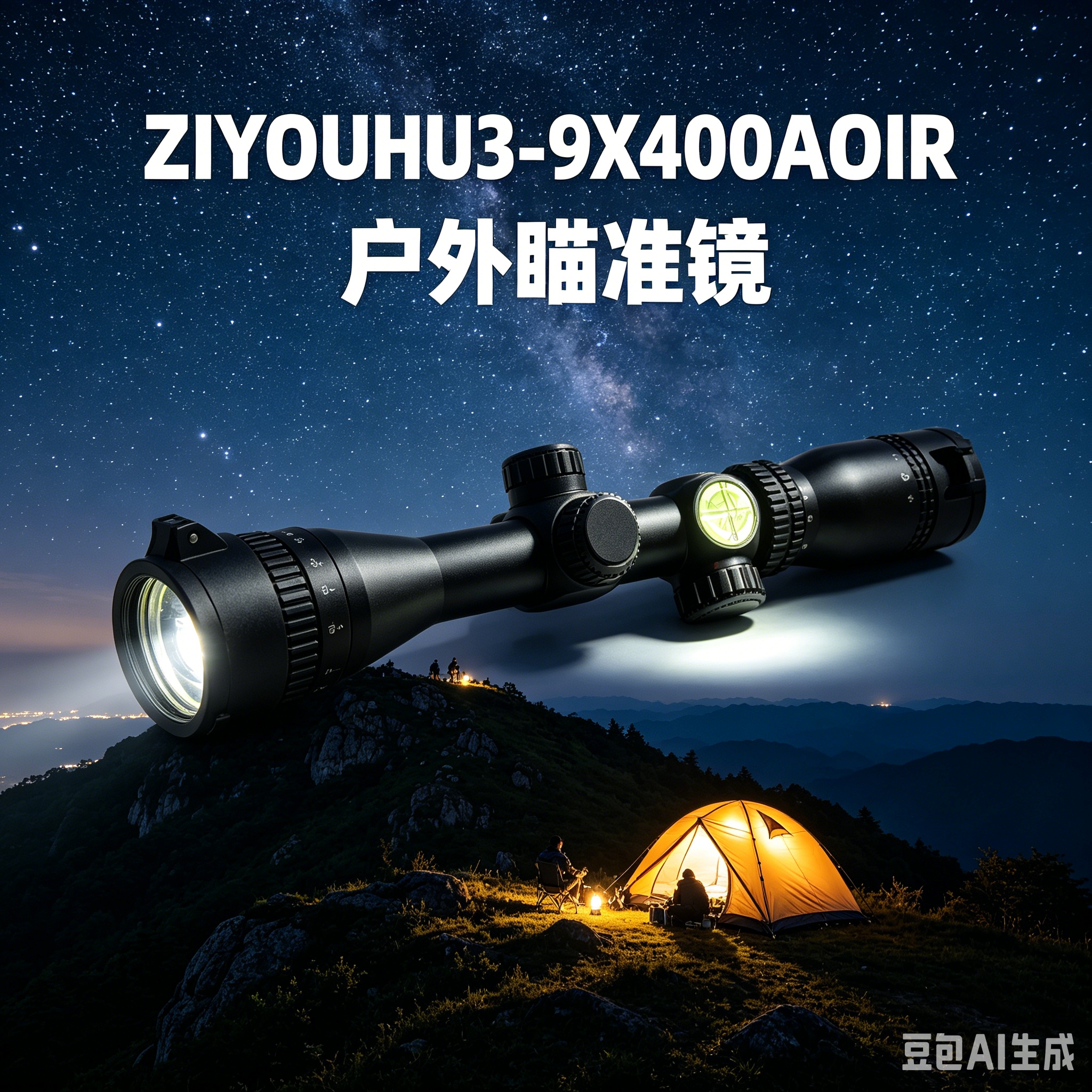 ZIYOHU1-4X20IR黑色户外红外瞄准镜 适配弓箭儿童户外使用 含可翻转保护盖调焦环导轨安装座详情9