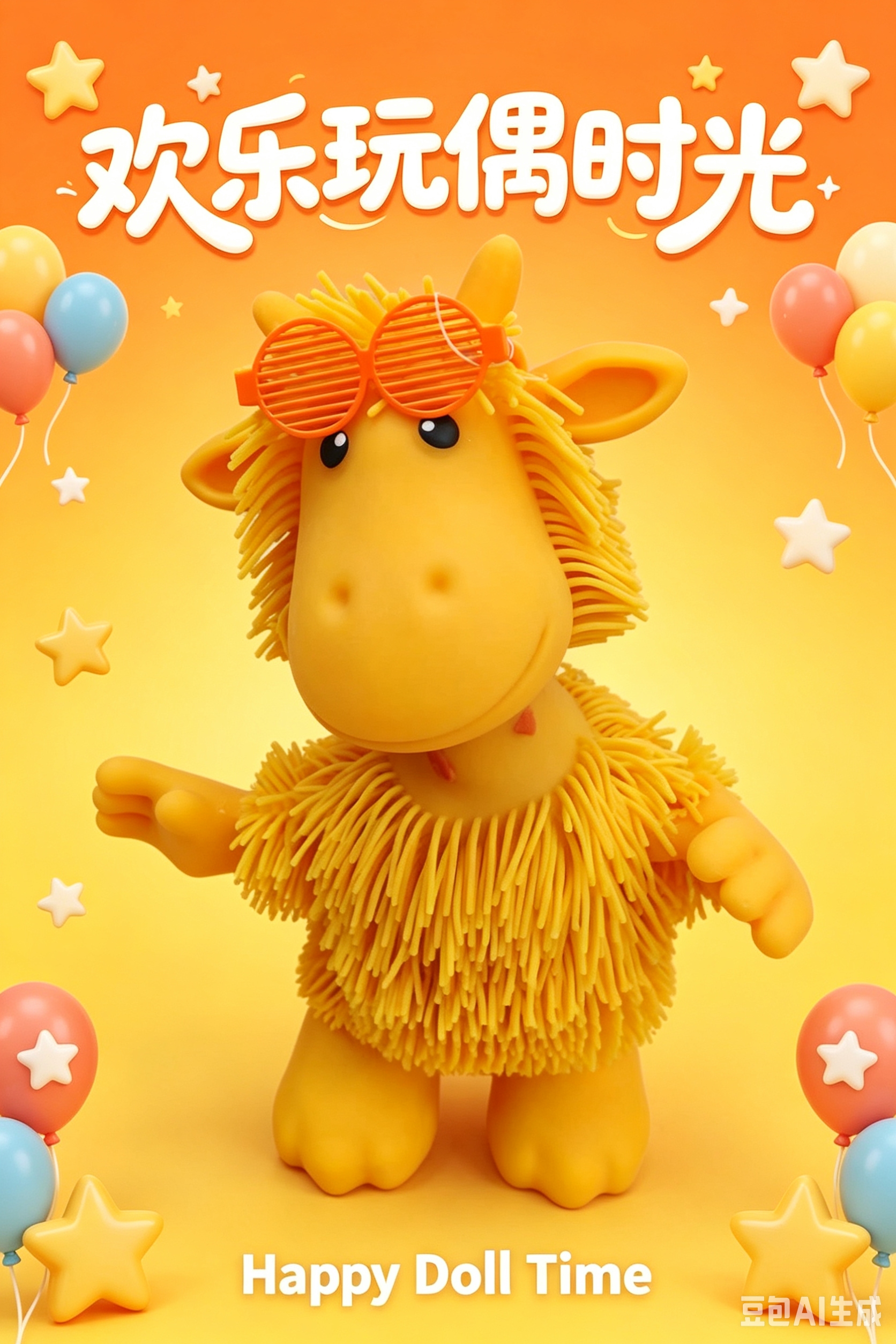New stress-relieving long-haired electric dancing giraffe toy, creative release, interactive swaying and dancing