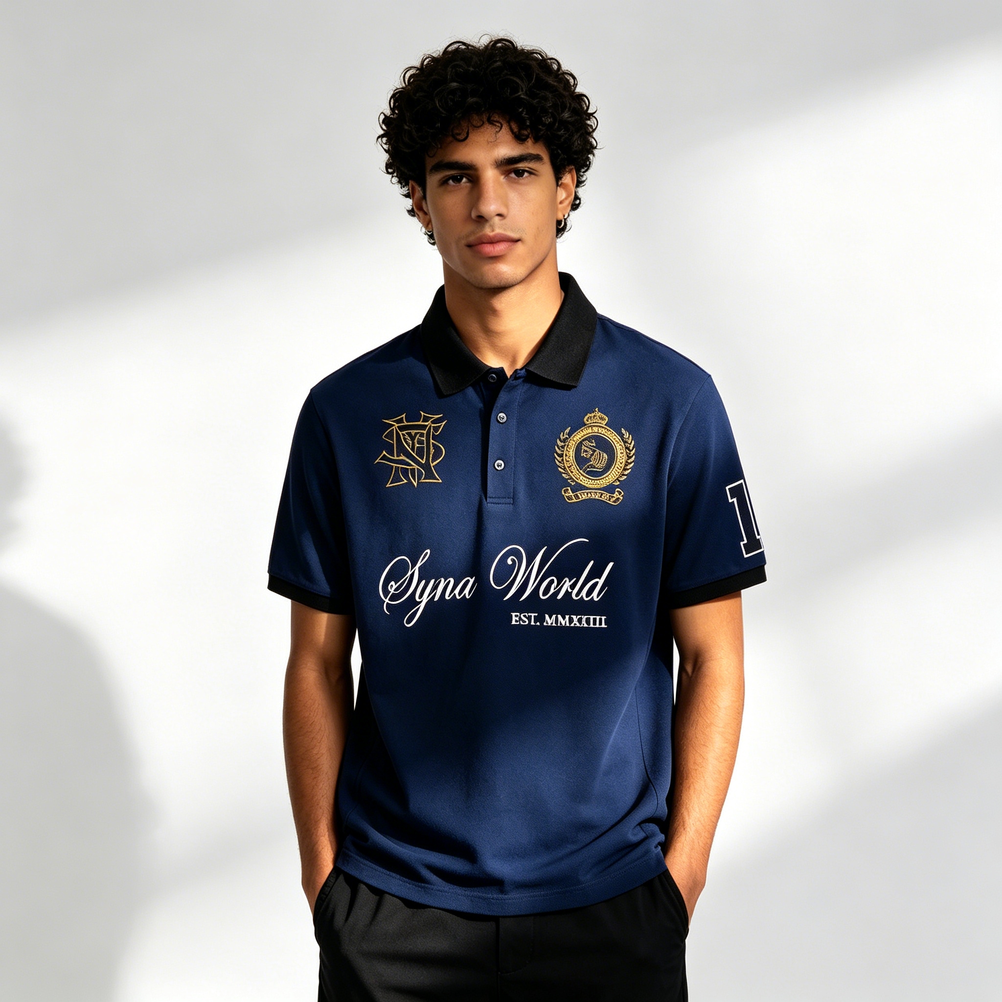 2026 Wholesale best-selling and hot summer new trendy and individual hip-hop polo collar embroidered loose men's and women's short-sleeved tops from Europe and America Application Scenario
