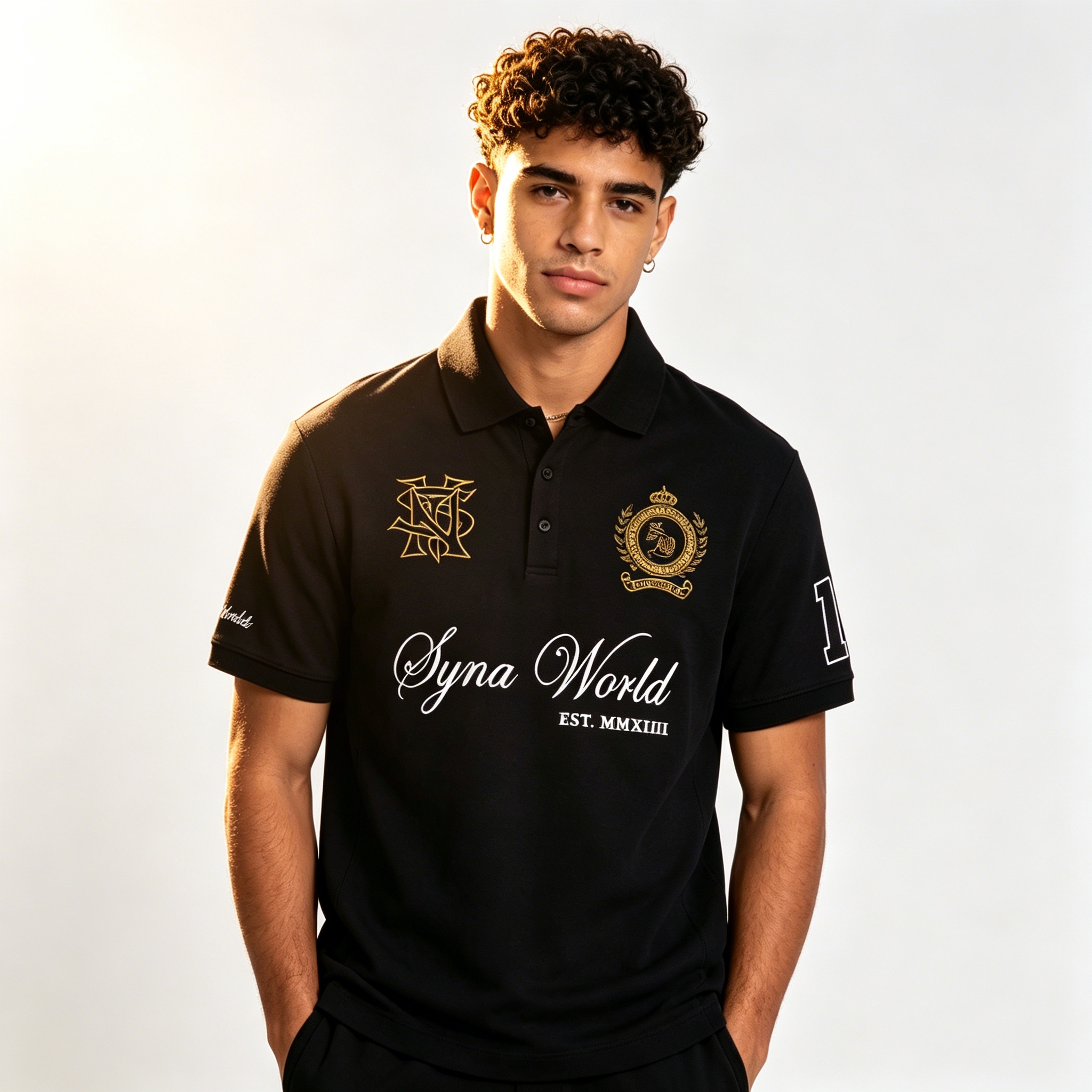 2026 Wholesale best-selling and hot summer new trendy and individual hip-hop polo collar embroidered loose men's and women's short-sleeved tops from Europe and America Item Picture