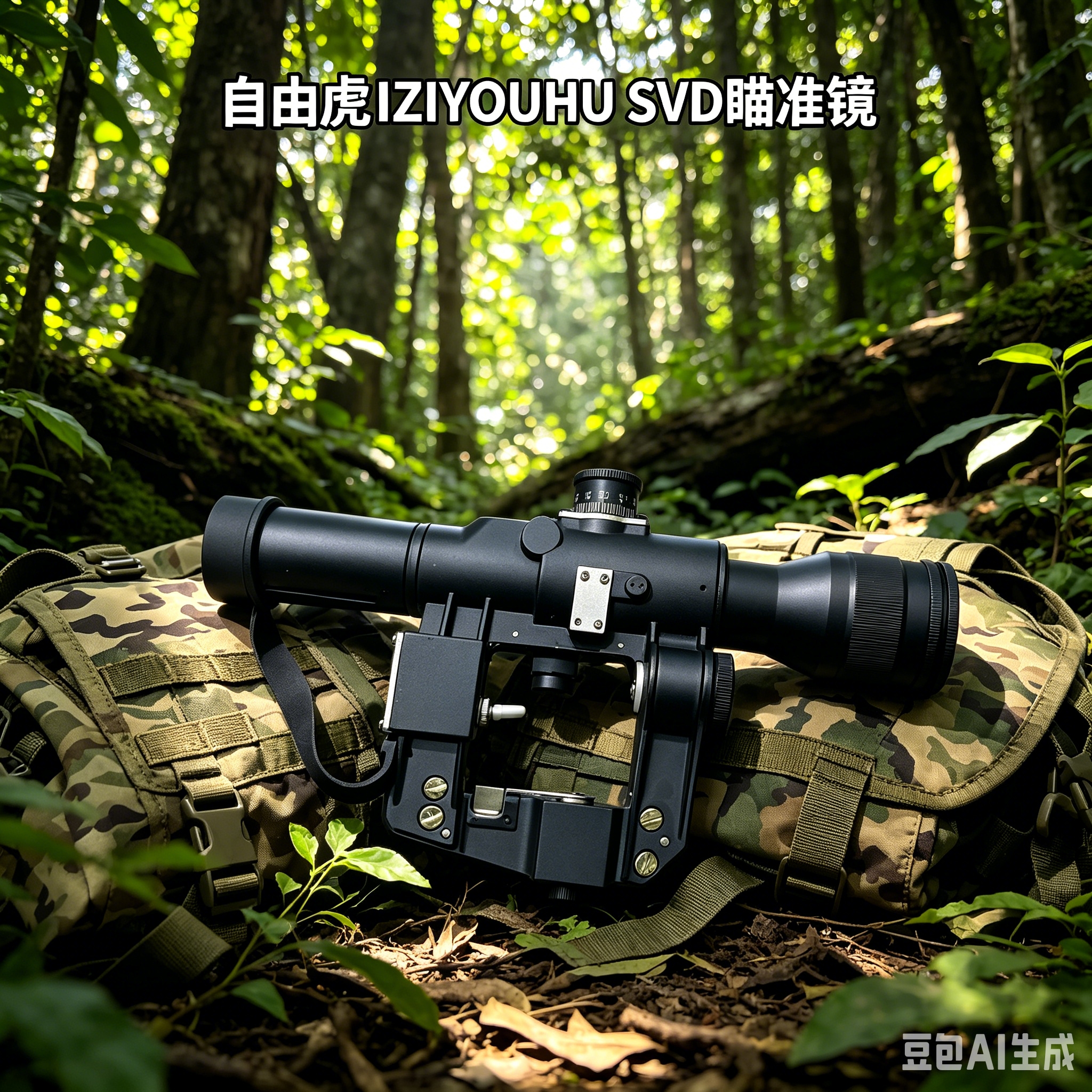 ZIYOUHU SVD black outdoor infrared sight is suitable for children's outdoor use with bows and arrows. It comes with a flip-out protective cover, focusing ring and rail mounting base Specification image