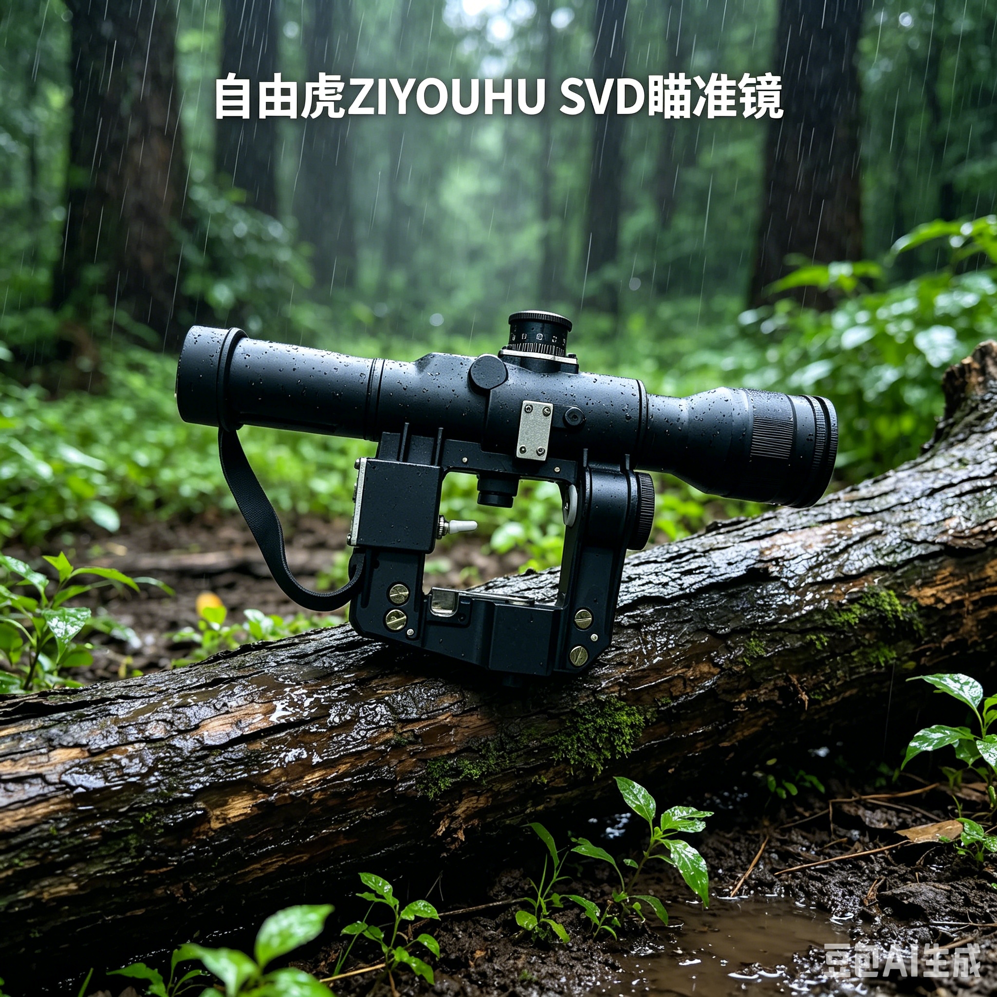 ZIYOUHU SVD 黑色户外红外瞄准镜 适配弓箭儿童户外使用 含可翻转保护盖调焦环导轨安装座详情6
