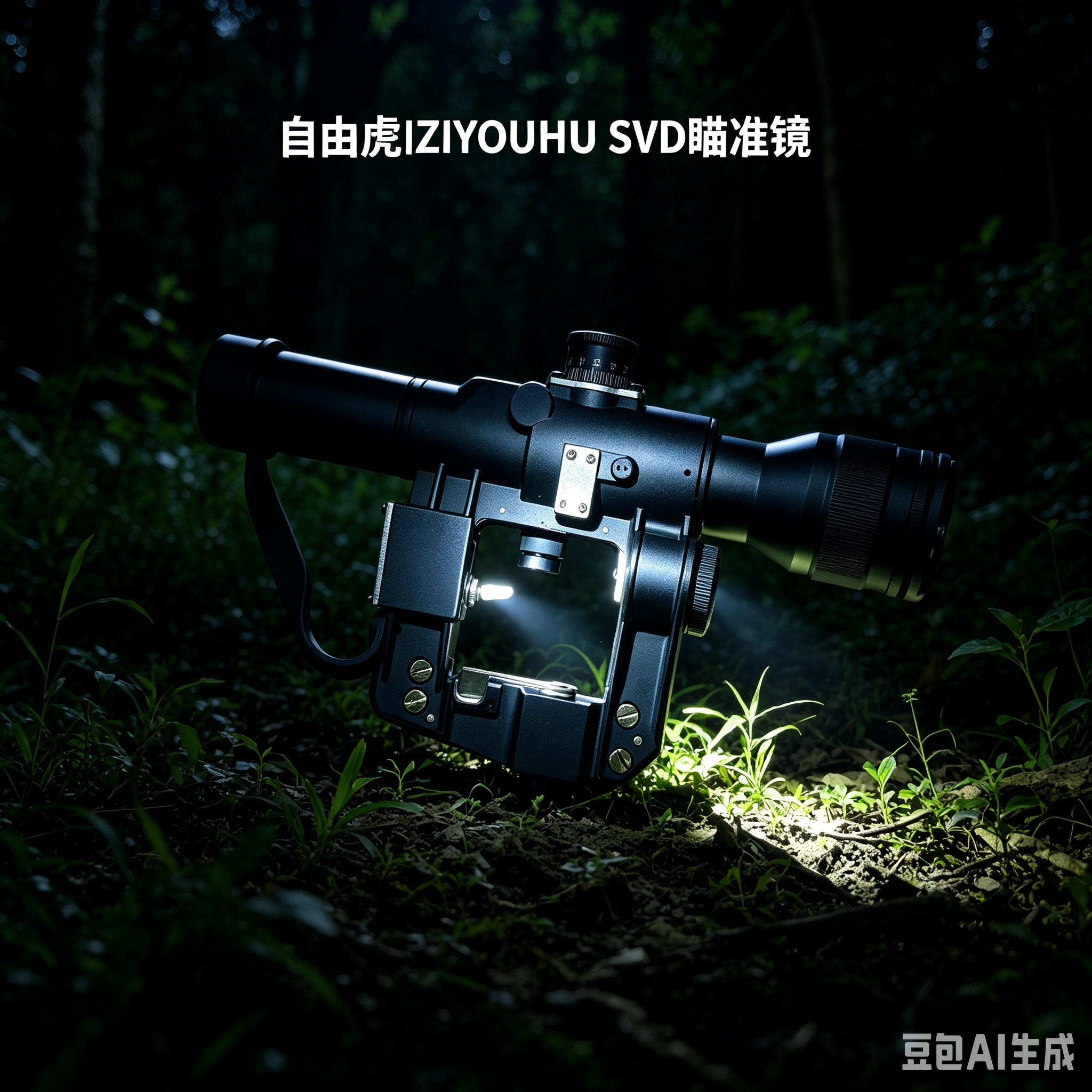 ZIYOUHU SVD 黑色户外红外瞄准镜 适配弓箭儿童户外使用 含可翻转保护盖调焦环导轨安装座详情7