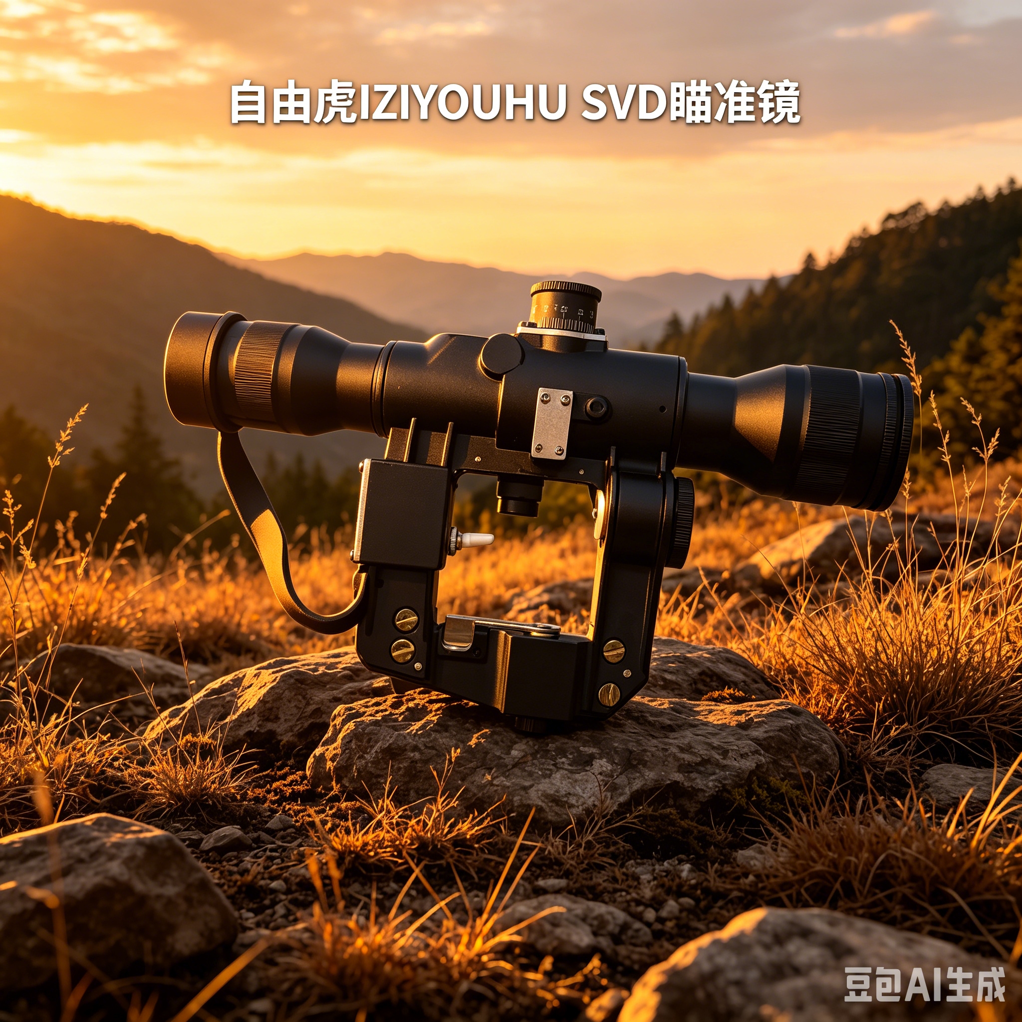ZIYOUHU SVD 黑色户外红外瞄准镜 适配弓箭儿童户外使用 含可翻转保护盖调焦环导轨安装座详情2