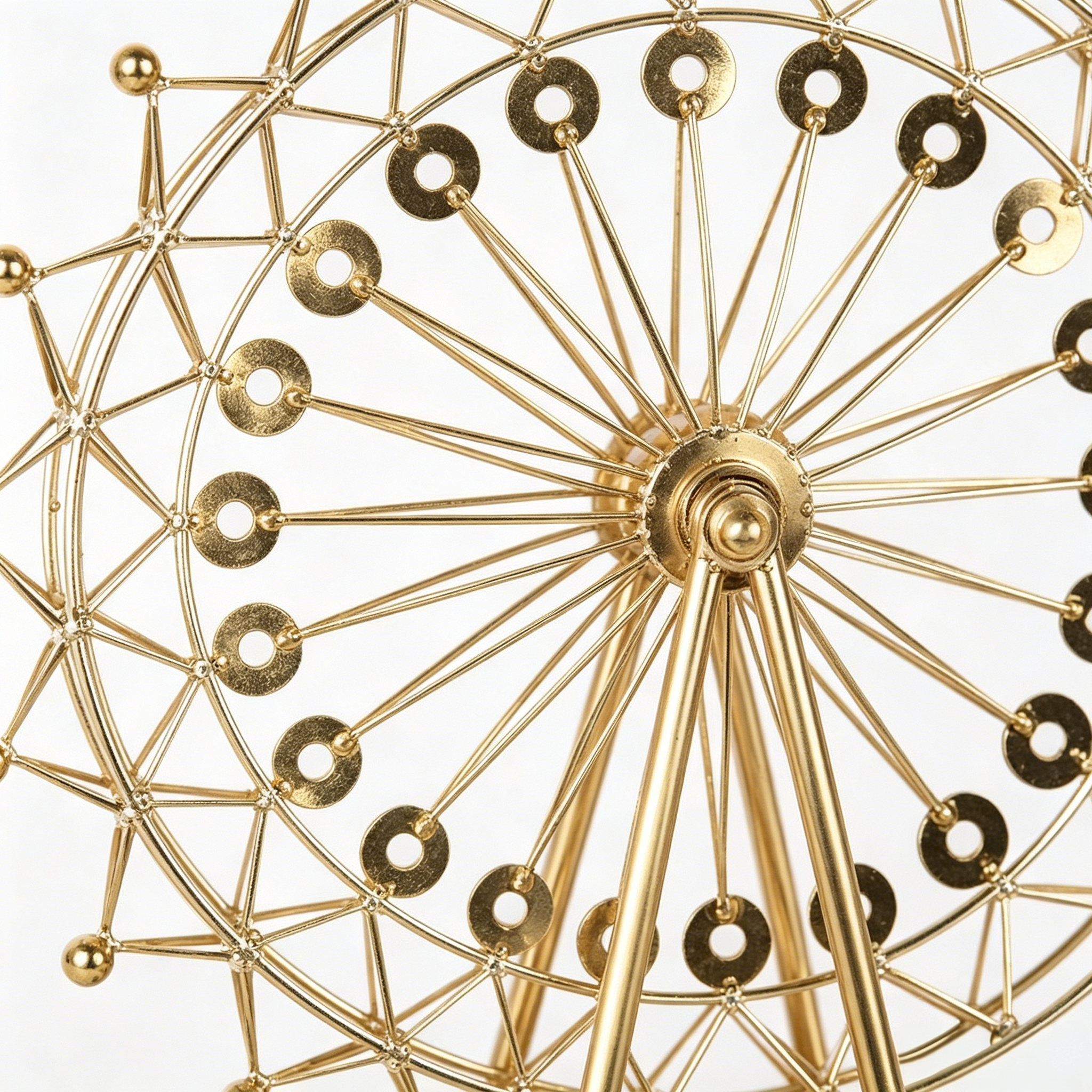 Light luxury golden Ferris wheel ornaments, living room TV cabinet, wine cabinet, entrance hall table decoration, model room soft Specification image