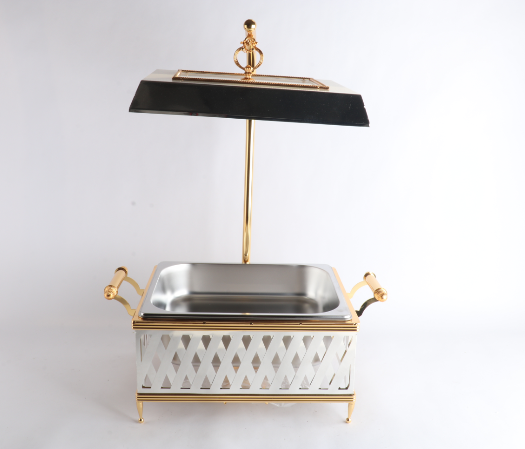 EJSHE 跨境不锈钢双层酒店豪华保温餐炉自助餐悬挂chafing dish