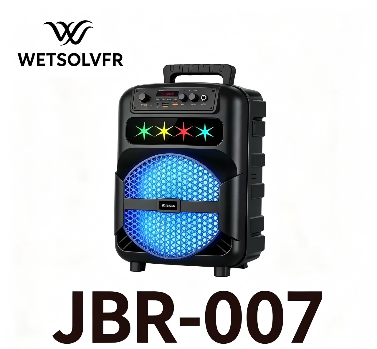 Bluetooth speaker for karaoke, 8-inch bass + 7-color light JBR-007
